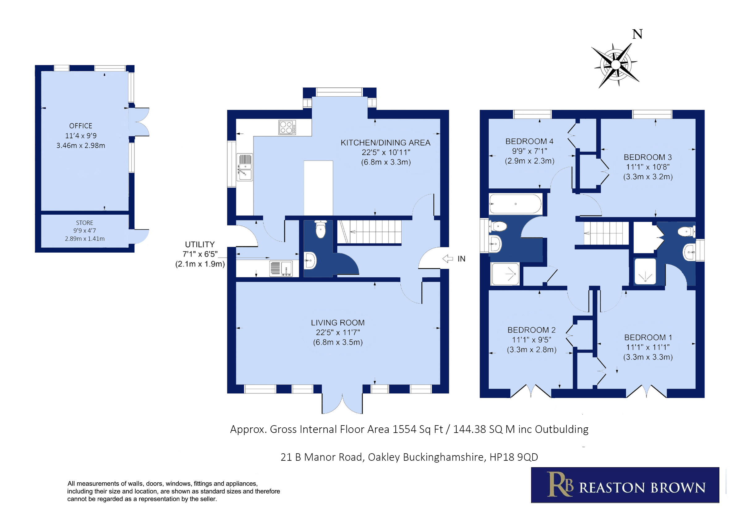 -, Manor Road, Oakley floorplan