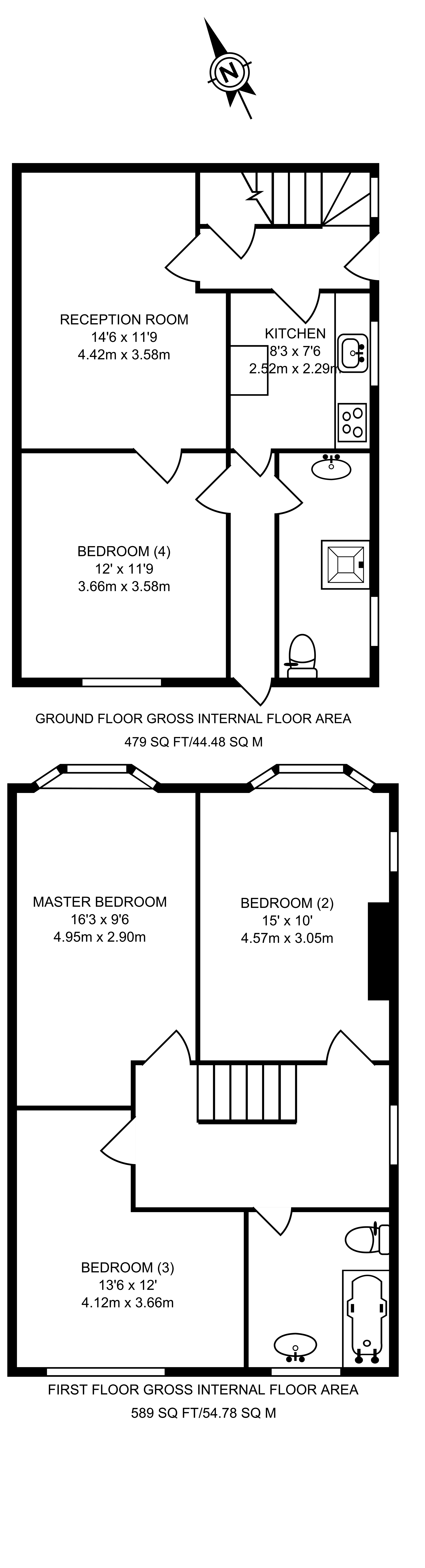 4 Bedrooms Maisonette to rent in Madrid Road, Guildford GU2