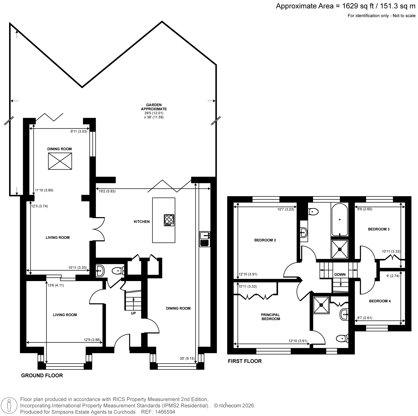 28, Crescent Road, Shepperton floorplan