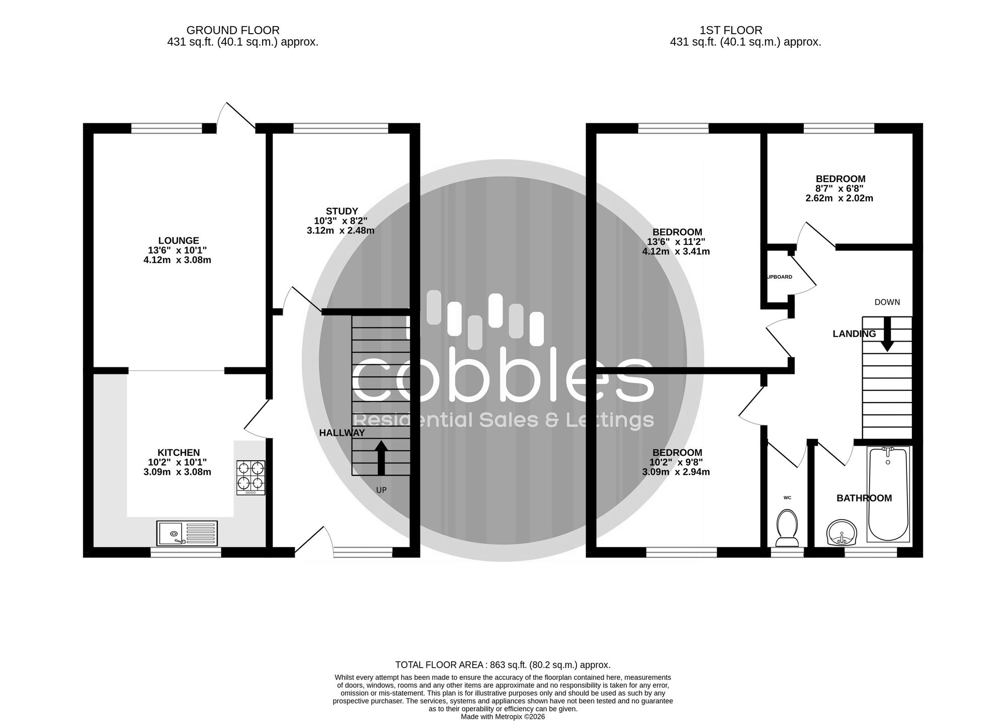 50 Rye Close, Guildford floorplan