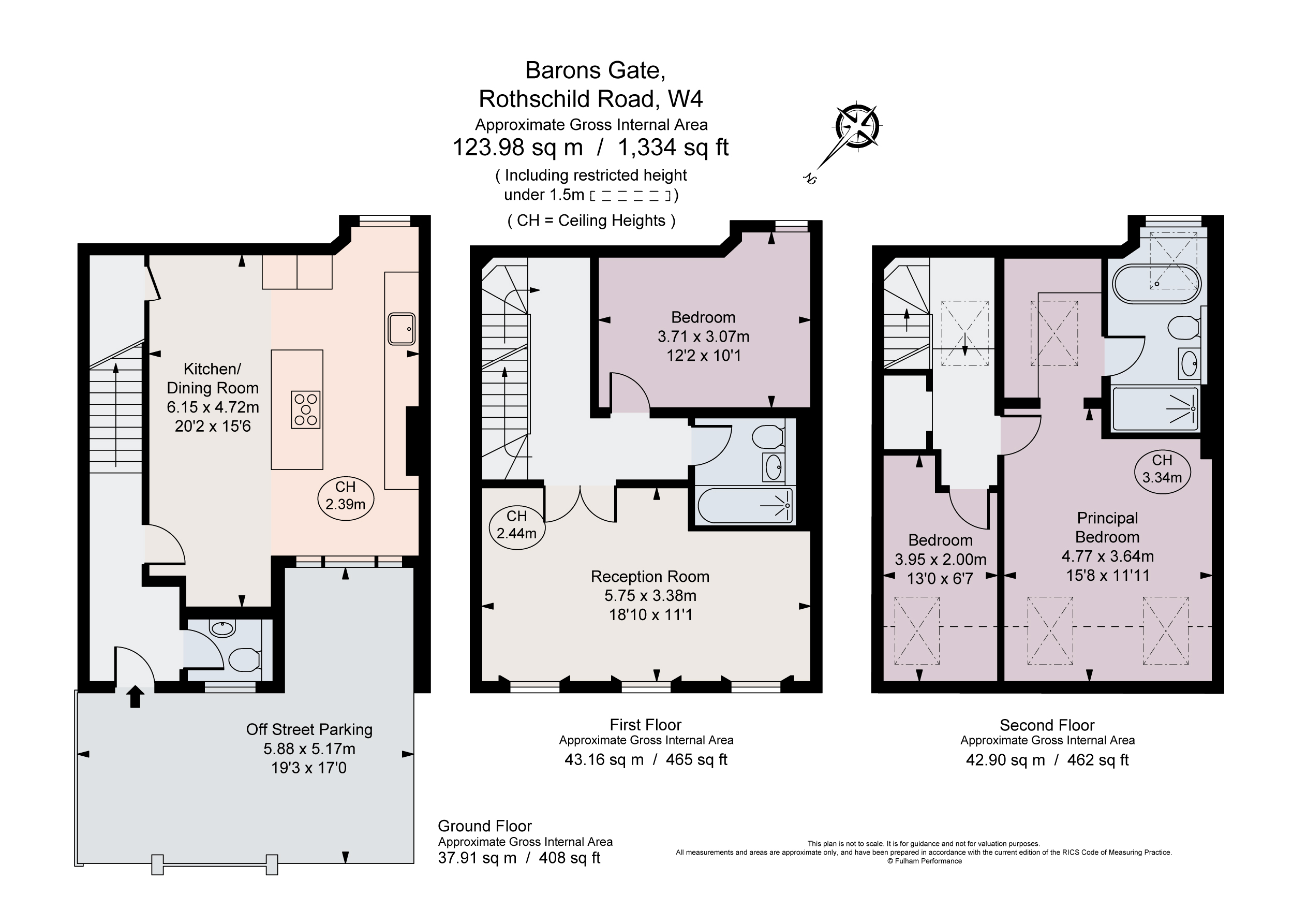 Barons Gate, 3335 Rothschild Road, Chiswick, London W4, 3 bedroom