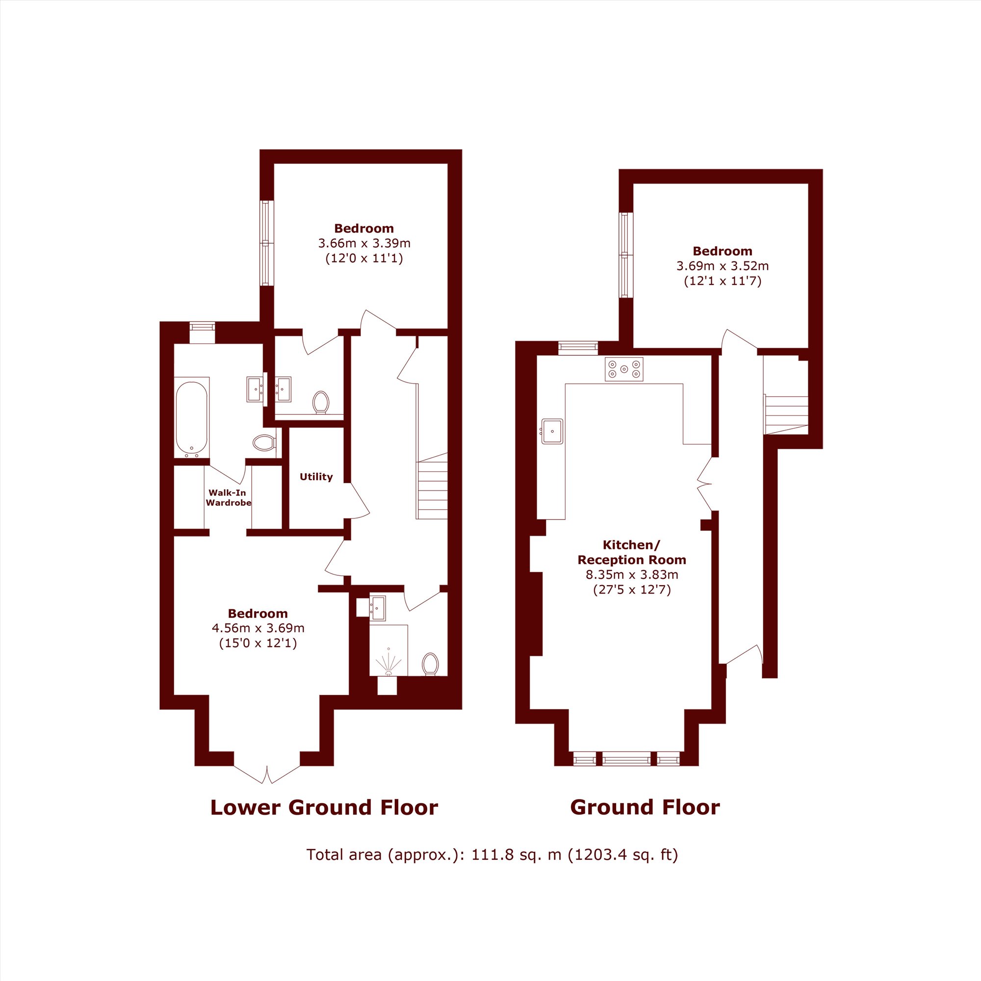 Flat B, 430, Fulham Palace Road, London floorplan