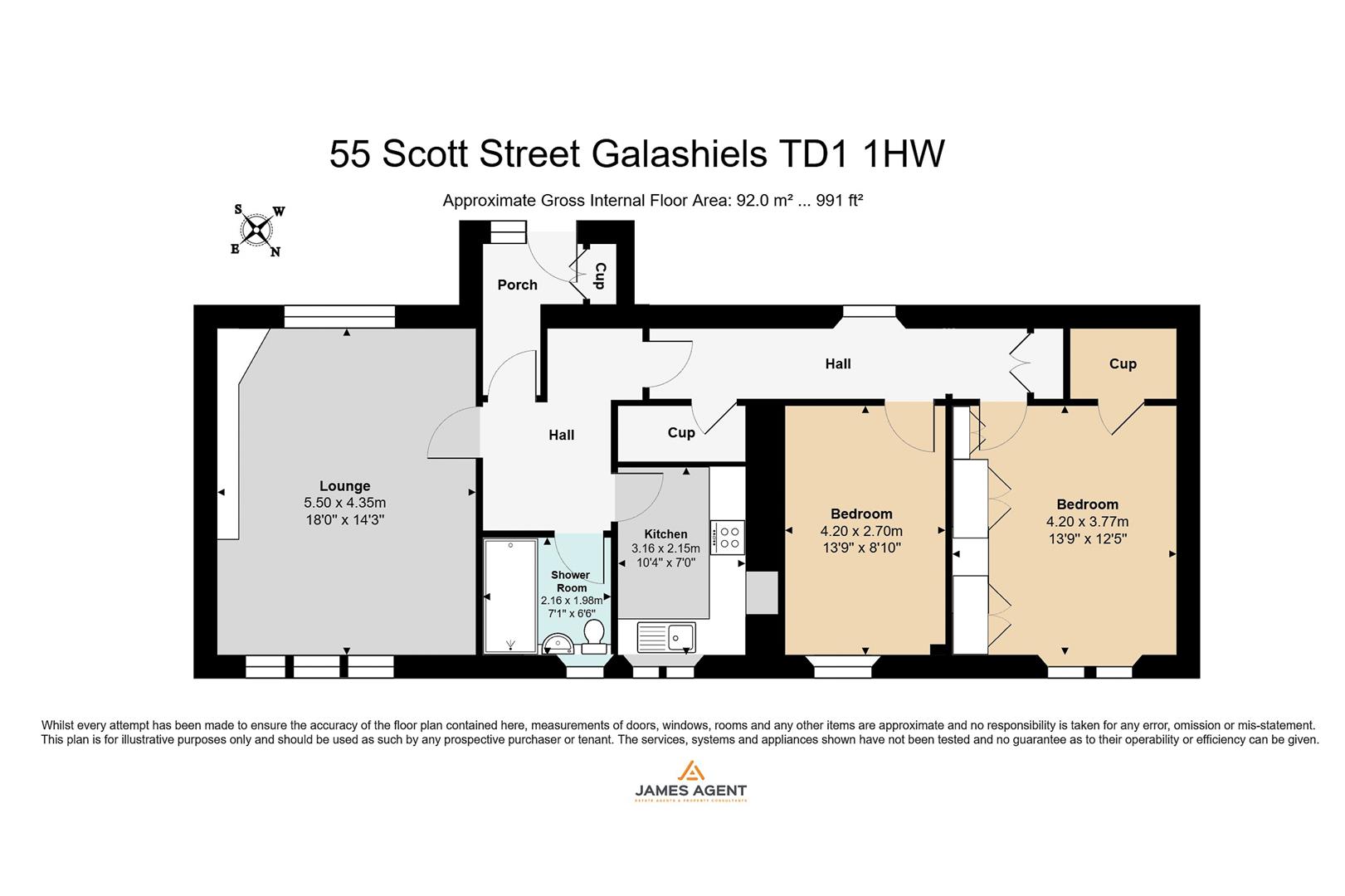 55, Scott Street, Galashiels floorplan