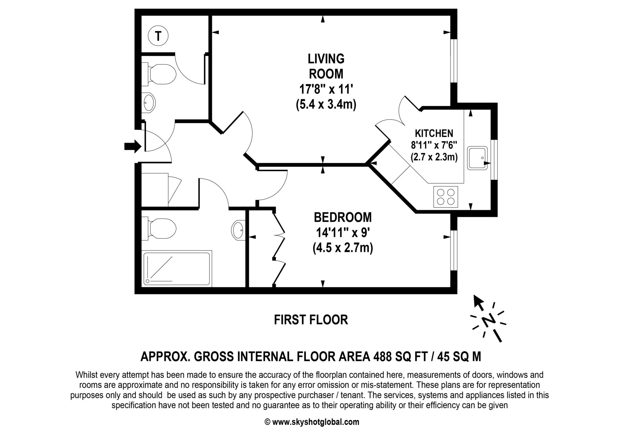 56 Ash Lodge, Churchfield Road, Walton On Thames floorplan