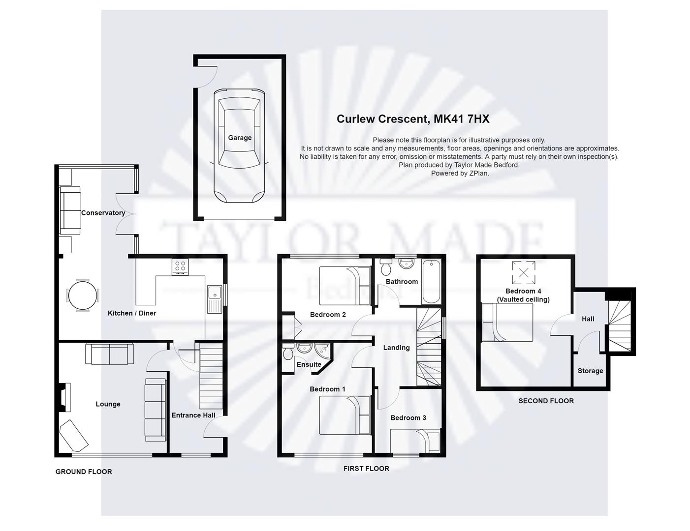 Curlew Crescent, Brickhill, Bedford MK41, 4 bedroom semidetached house