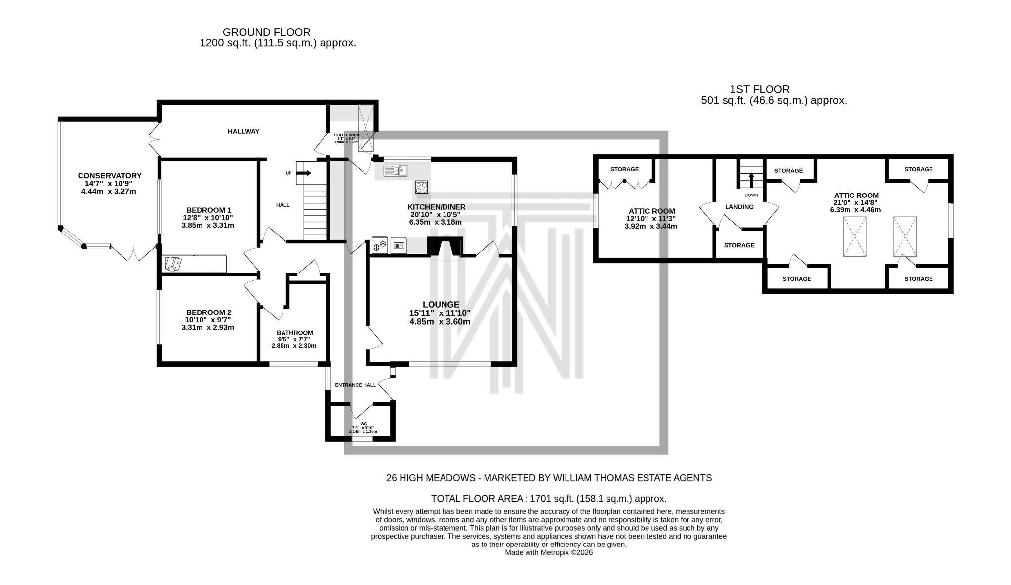26 High Meadows, Bolton floorplan