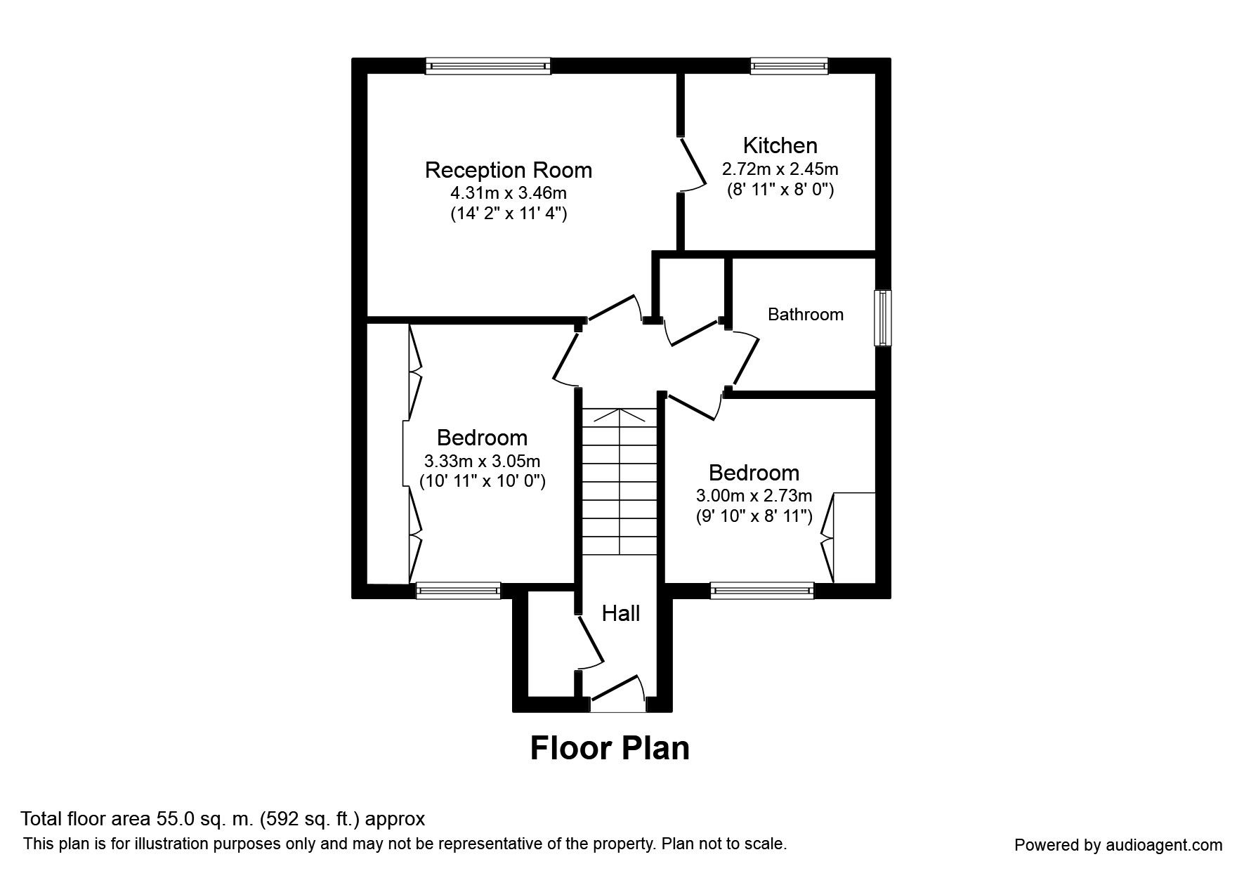 2 Bedrooms Flat to rent in Longley Close, Fulwood, Preston PR2