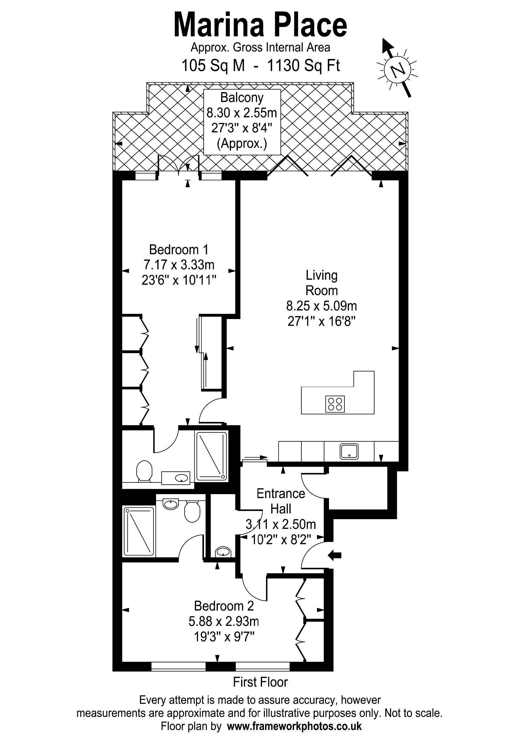 47 Marina Place, Kingston upon Thames floorplan