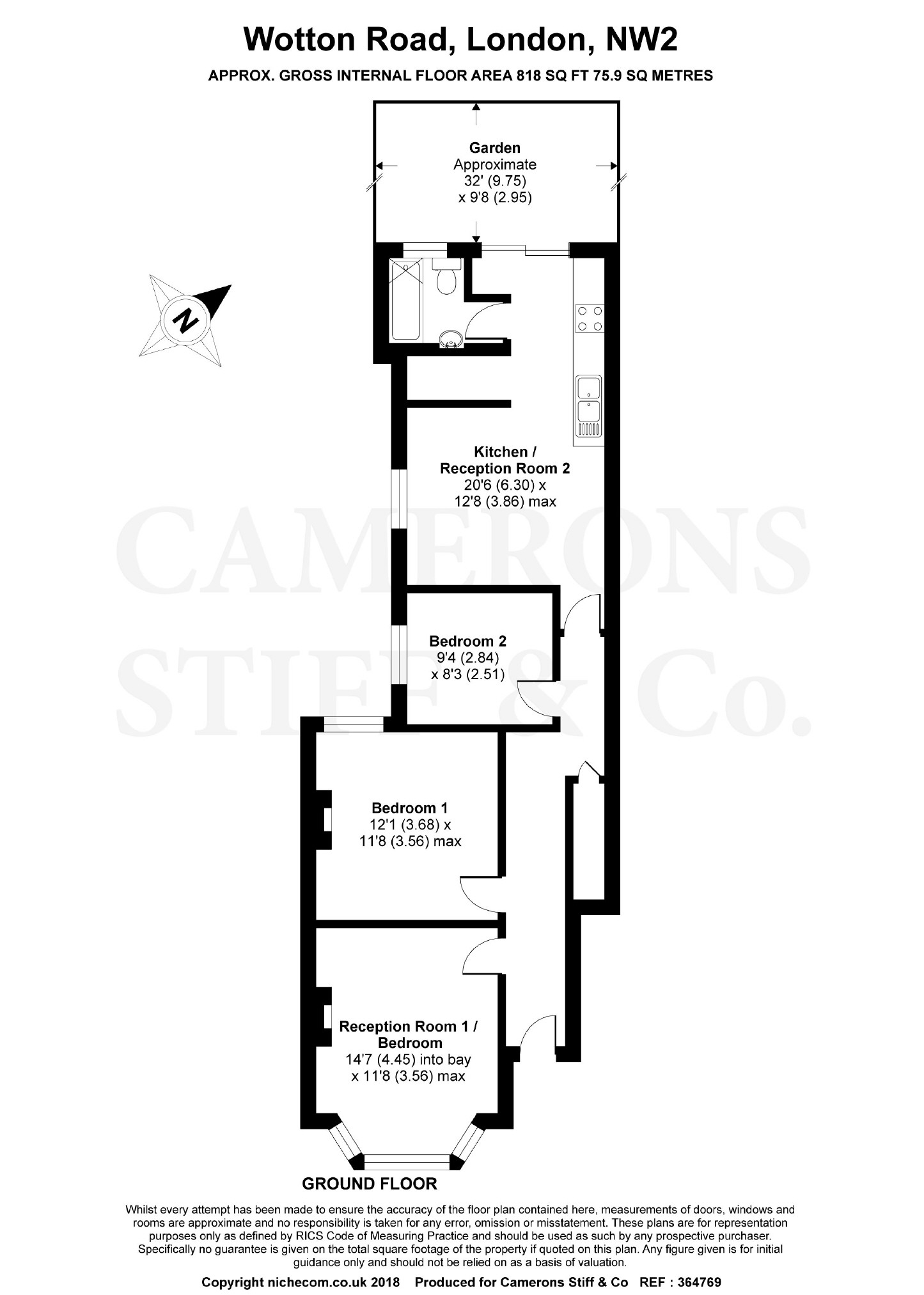 2 Bedrooms Flat to rent in Wotton Road, Cricklewood, London NW2