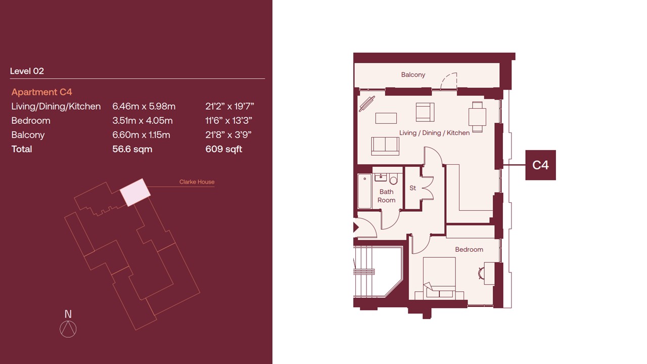 14, Edison House, St Albans floorplan