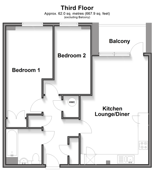 Russells Crescent, Horley floorplan