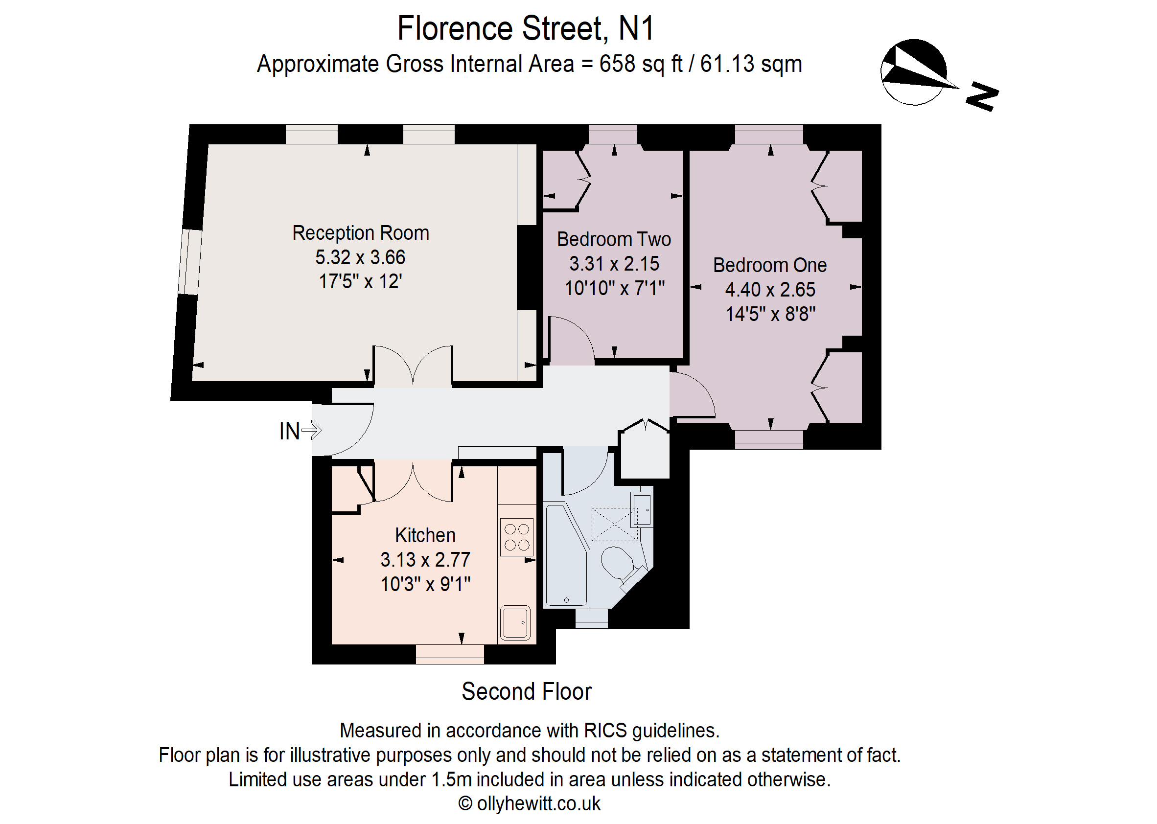 Flat 2, 1A, Florence Street, London floorplan