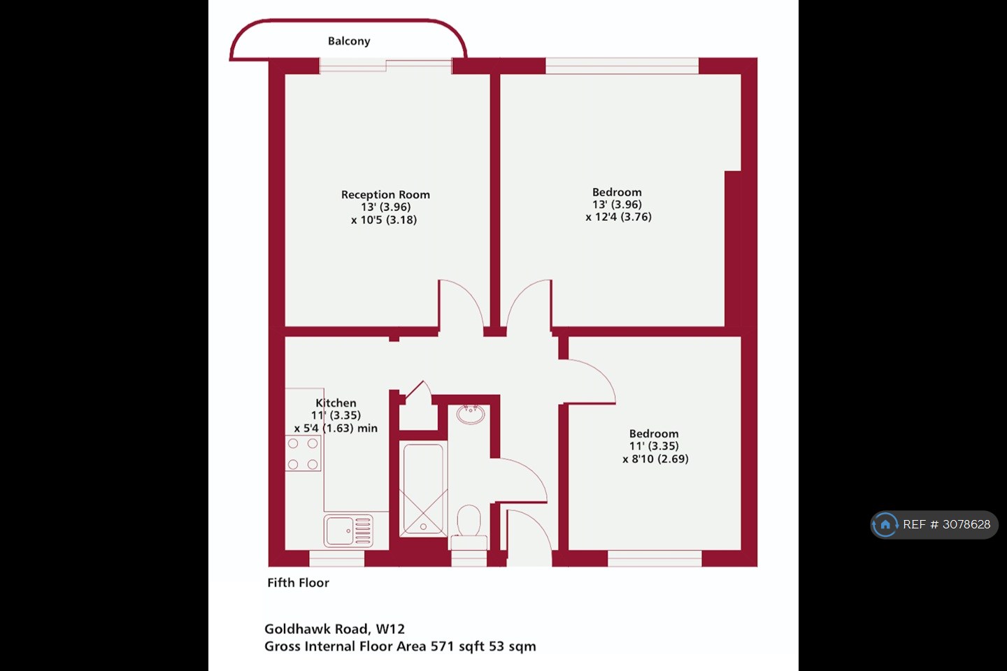 Melville Court Goldhawk Road, London floorplan