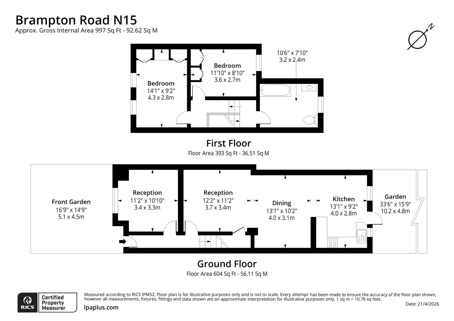 5, Brampton Road, London floorplan