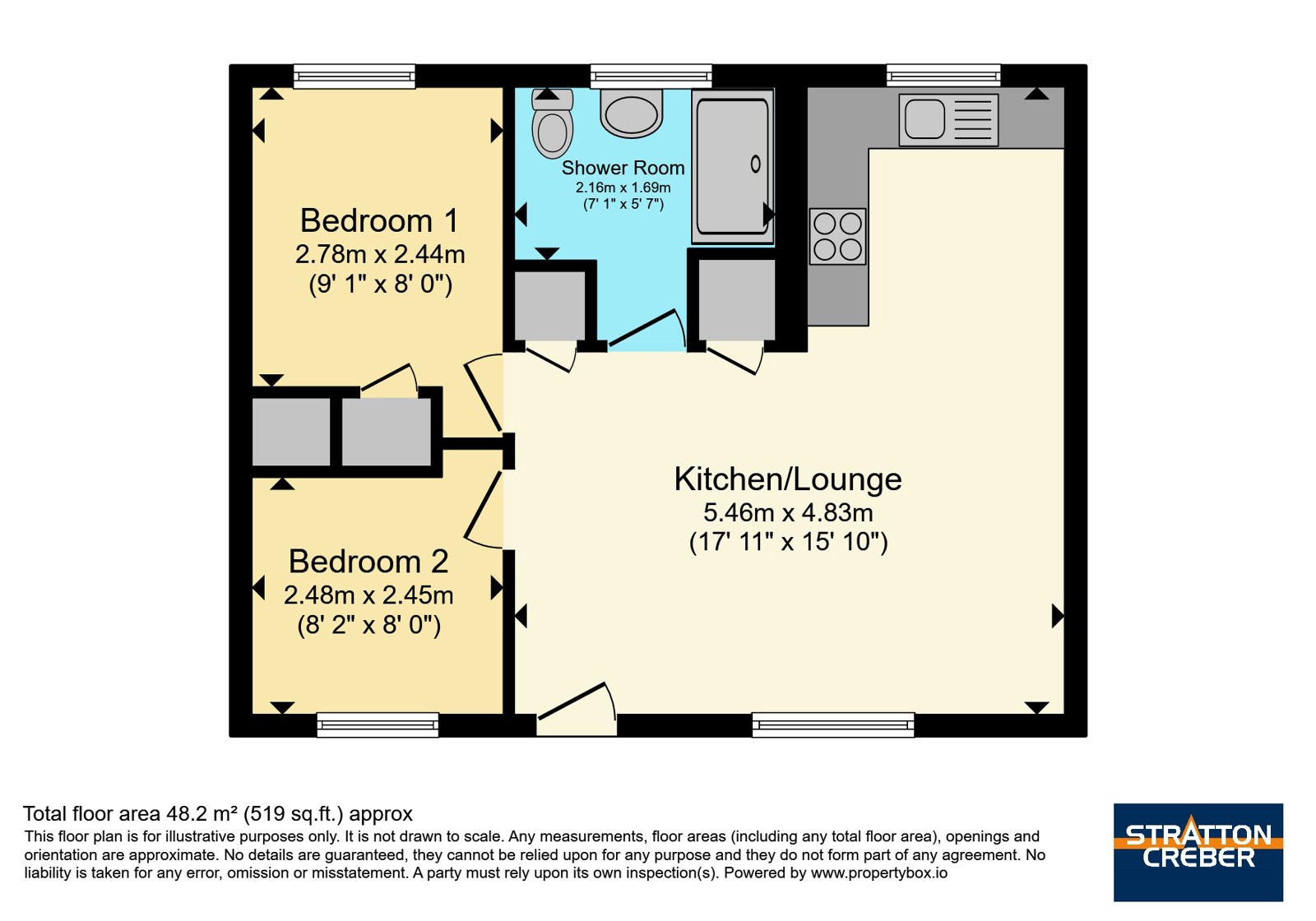 69, Hengar Manor Holiday Park, Cornwall floorplan