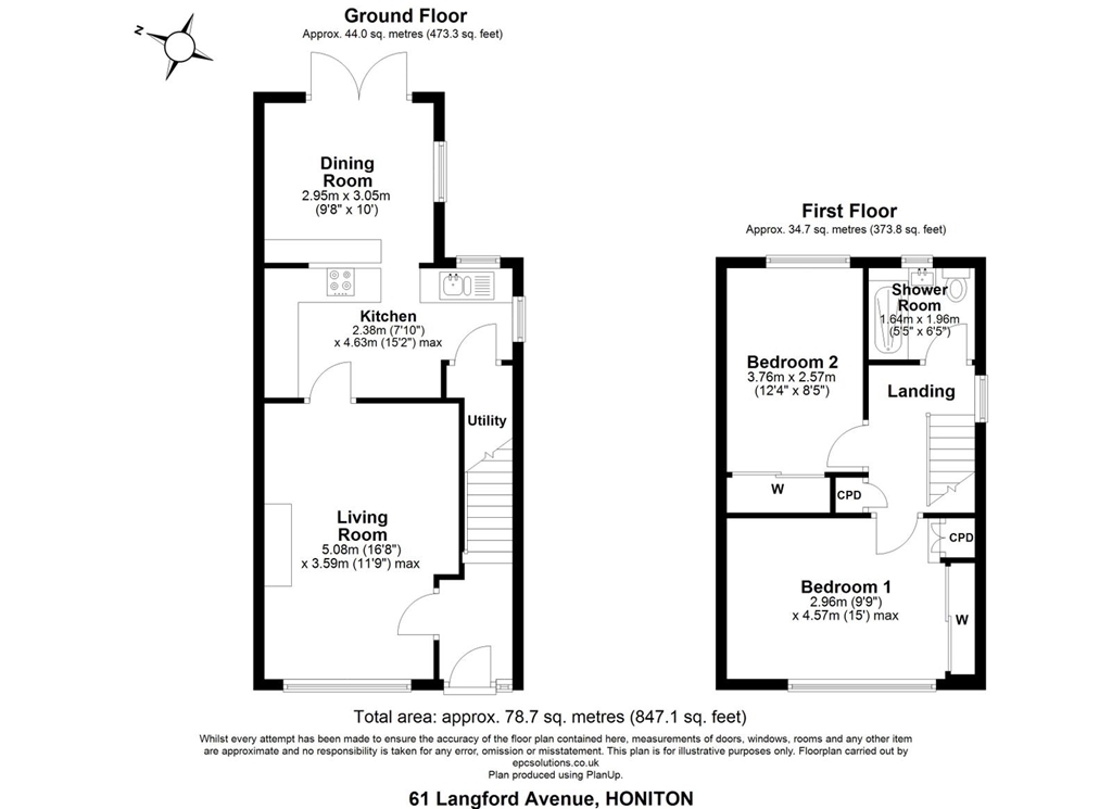 61, Langford Avenue Devon, Honiton floorplan