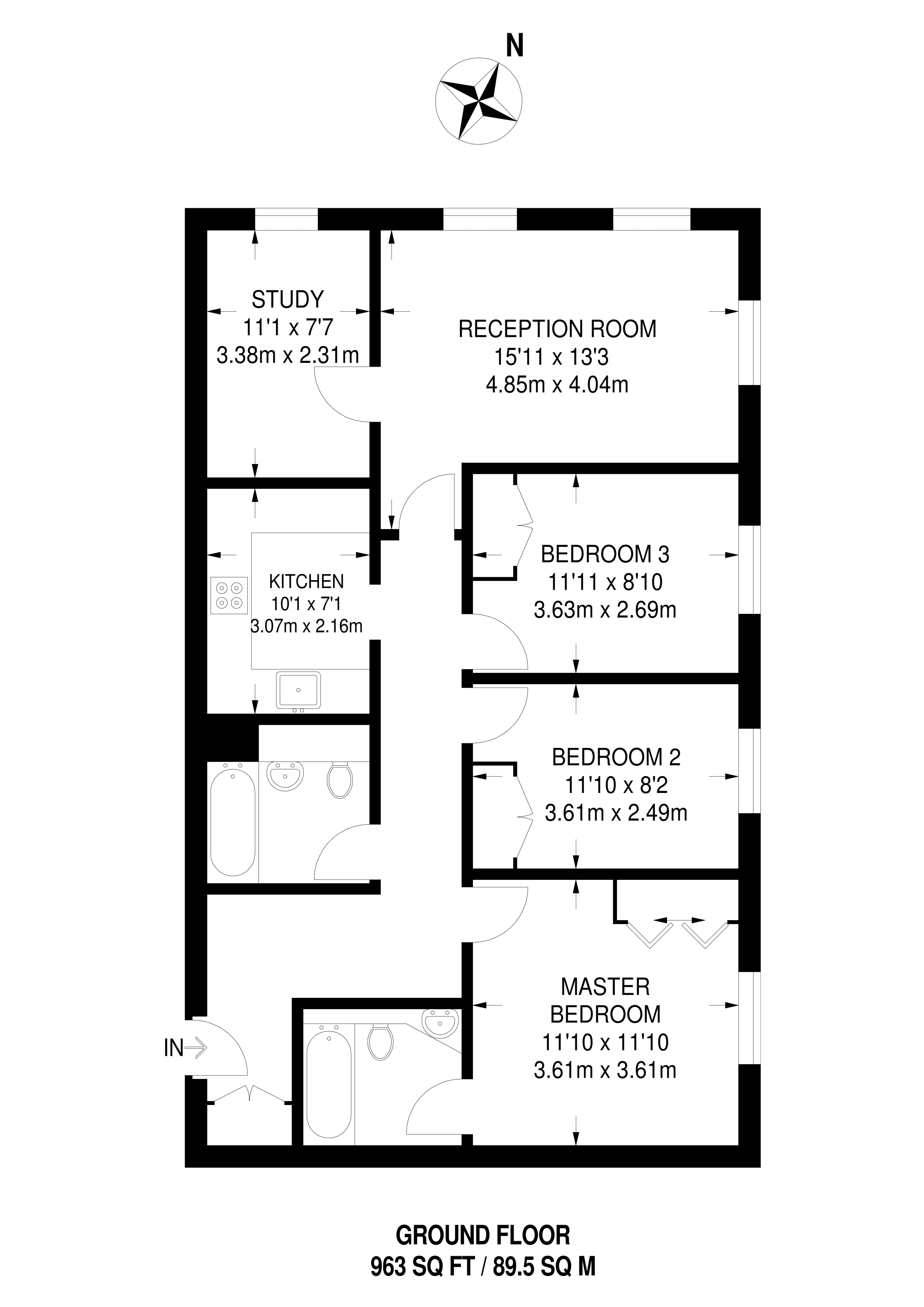 3 Bedrooms Flat to rent in Kennington Lane, Kennington SE11