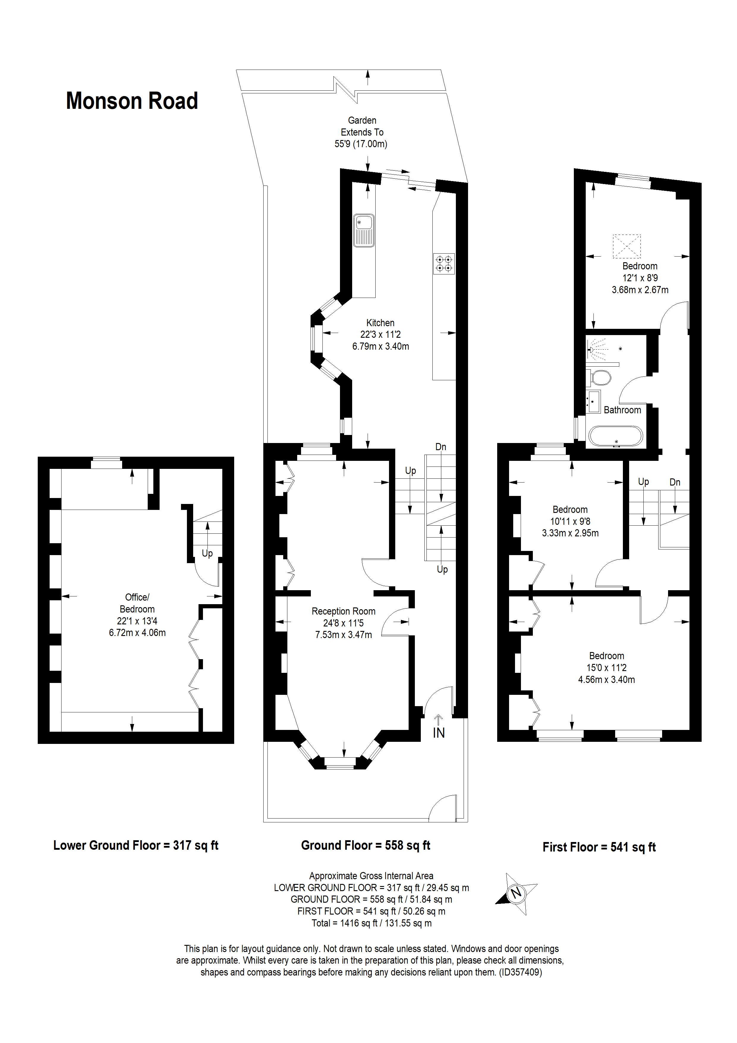 28, Monson Road, New Cross floorplan