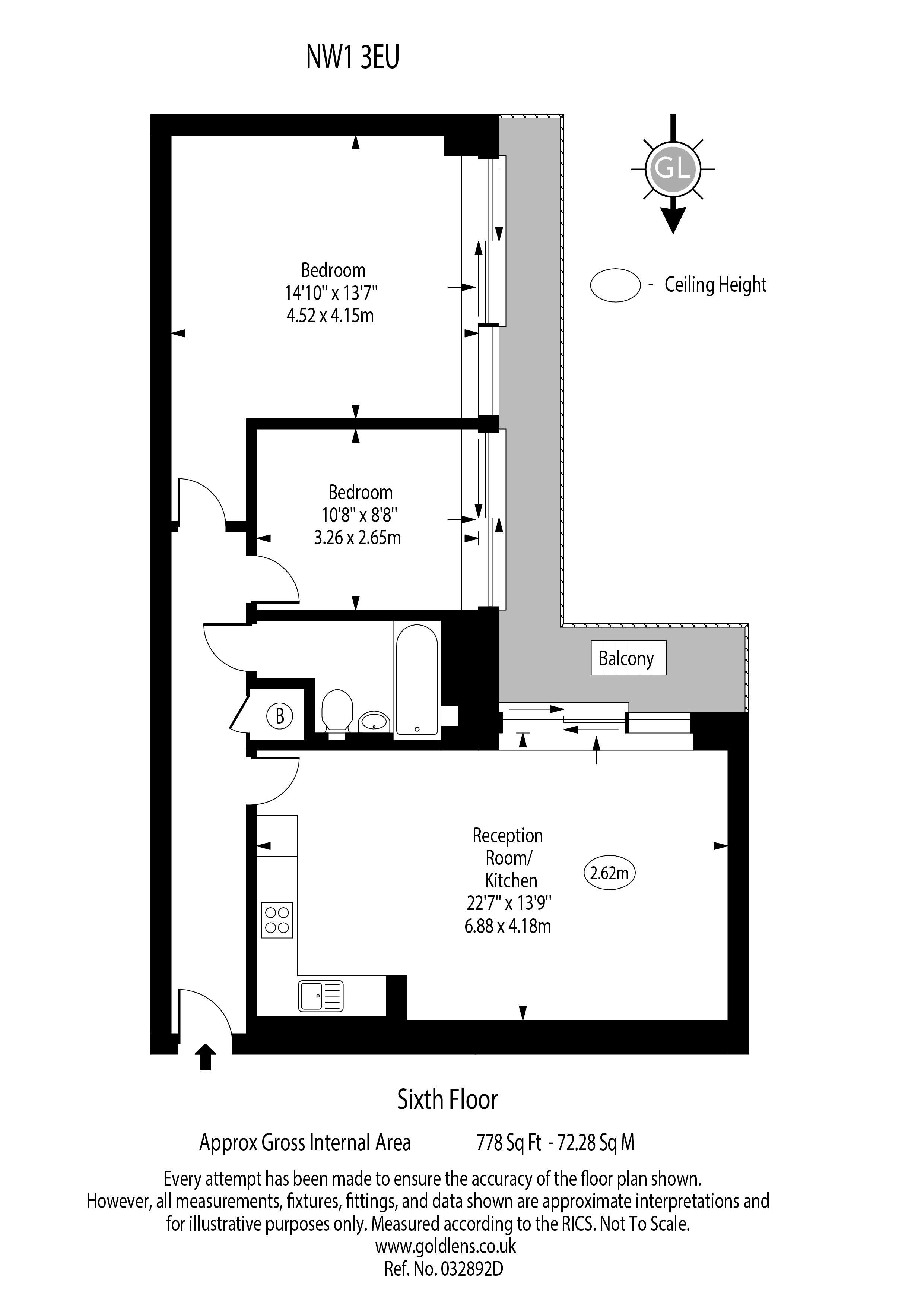 Flat 23, 23, William Road, London floorplan