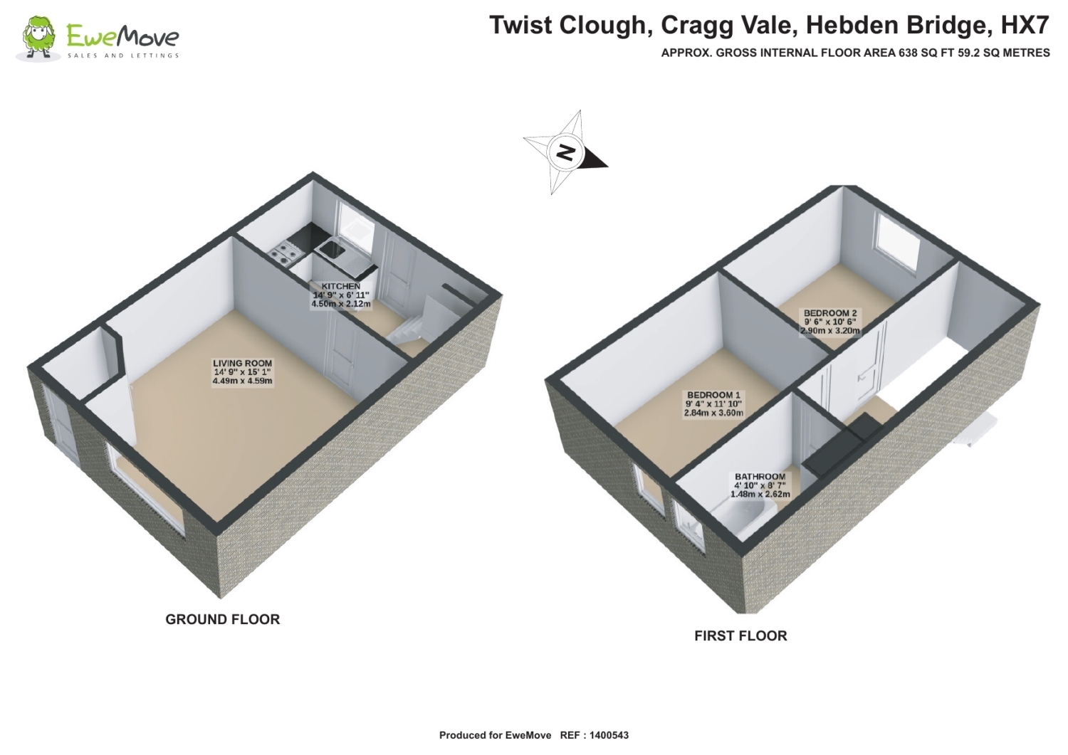 11, TWIST CLOUGH, HEBDEN BRIDGE floorplan