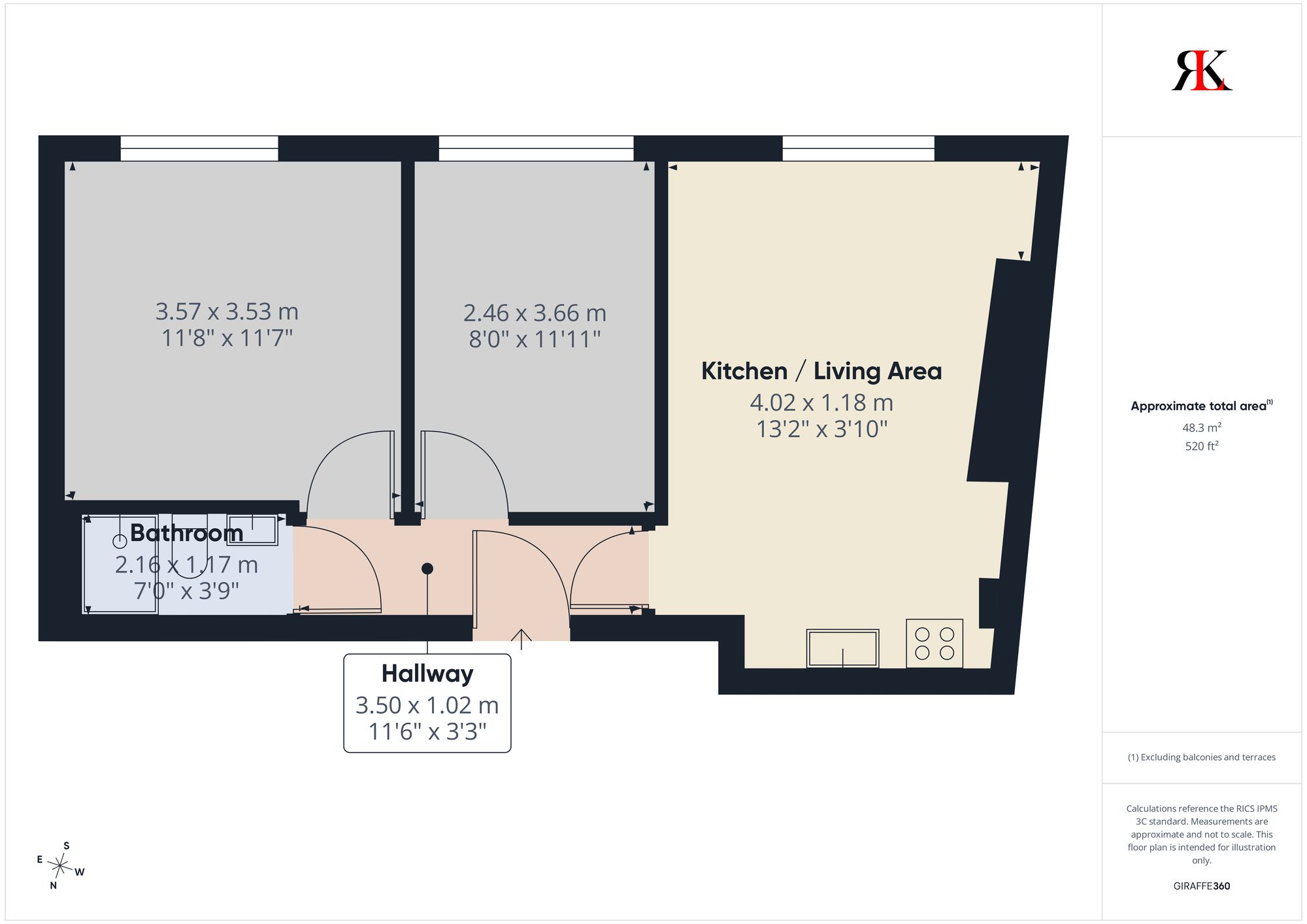Flat 3, Kensington House Castle Lake, Haverfordwest floorplan