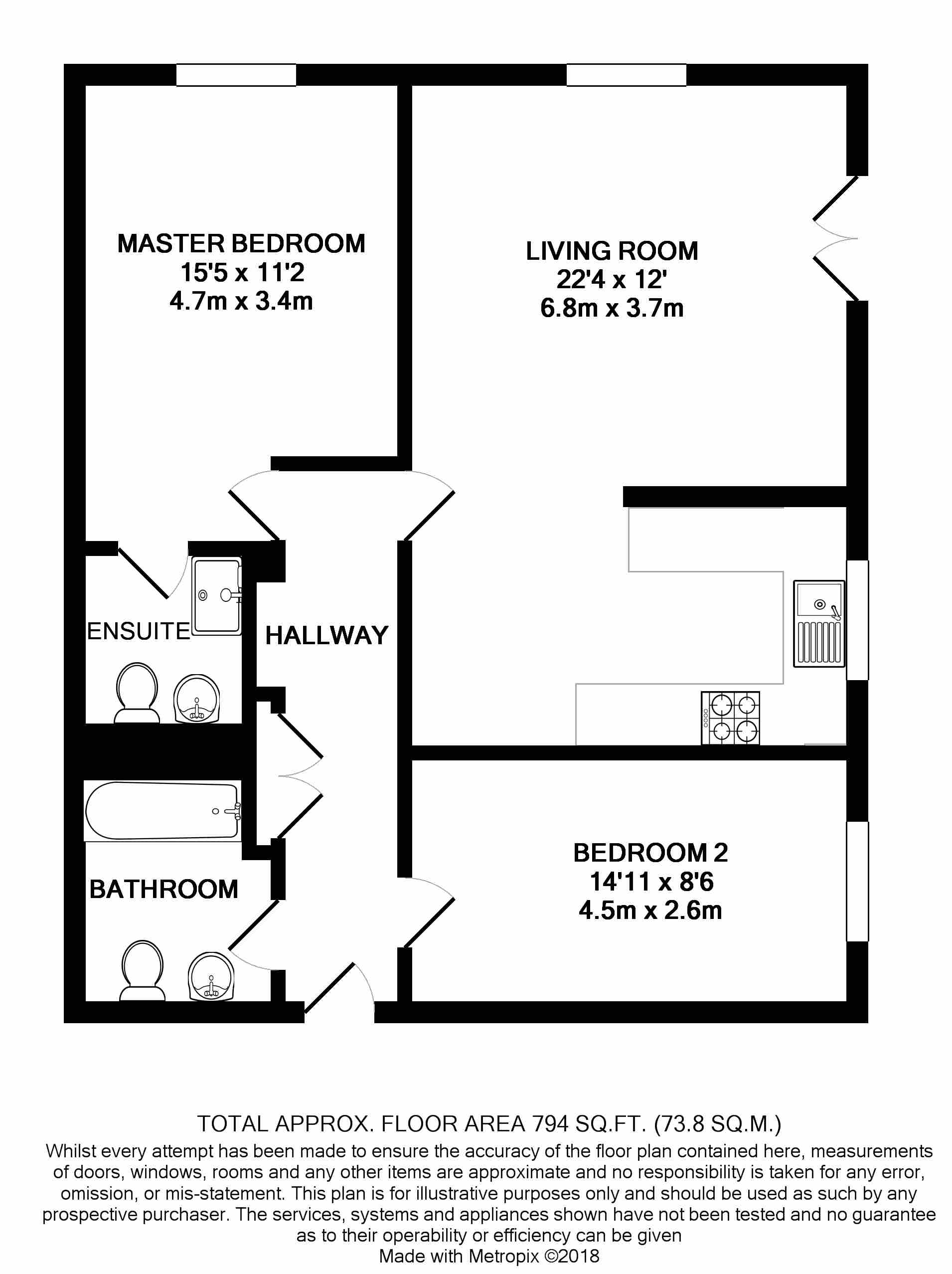 2 Bedrooms Flat to rent in Frith Hill Road, Godalming GU7