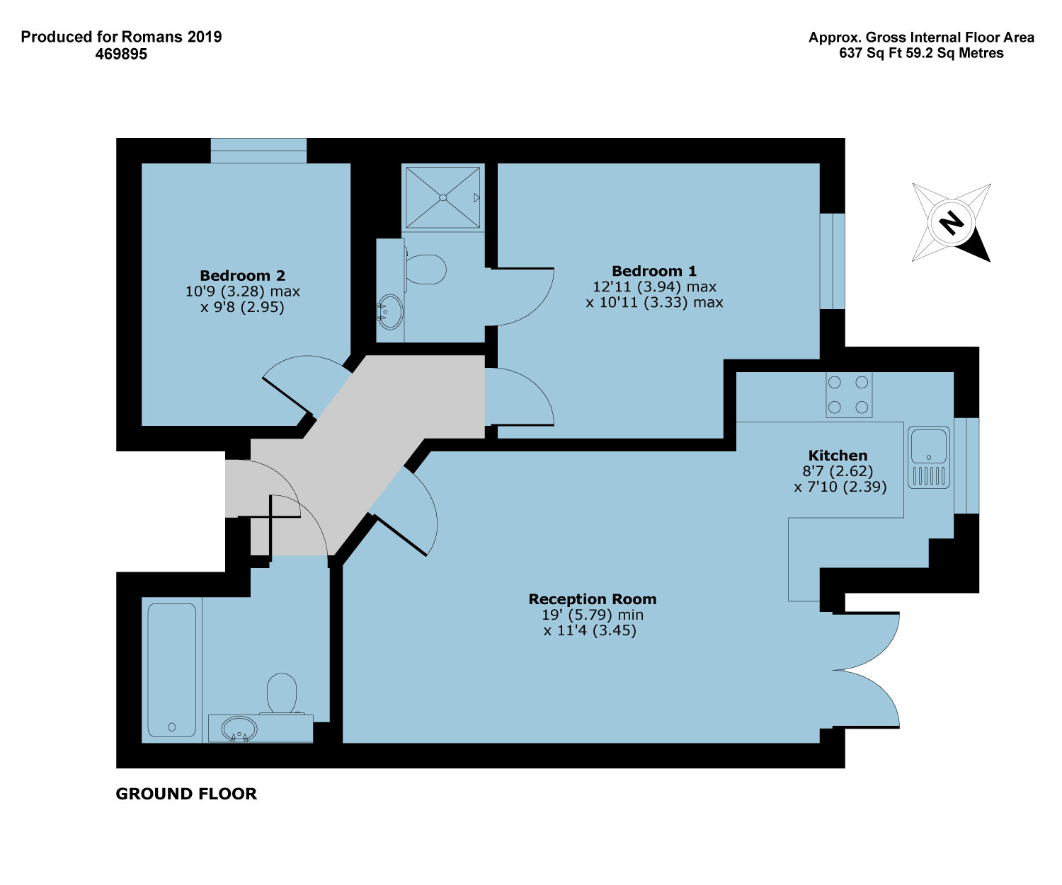 2 Bedrooms Flat for sale in Hooper Court, Gresham Road, Staines-Upon-Thames TW18