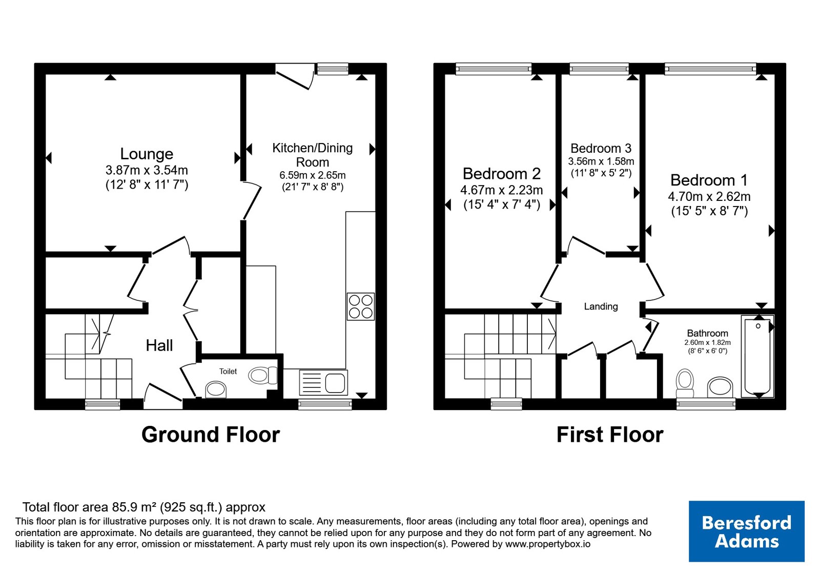 3, Maesgwyn, Rhyl floorplan