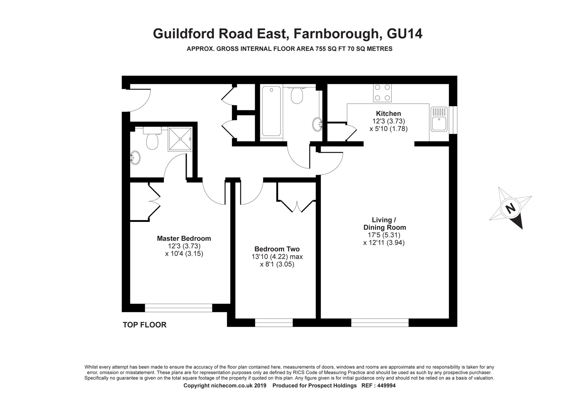 2 Bedrooms Flat to rent in William Court, 68 Guildford Road East, Farnborough, Hampshire GU14