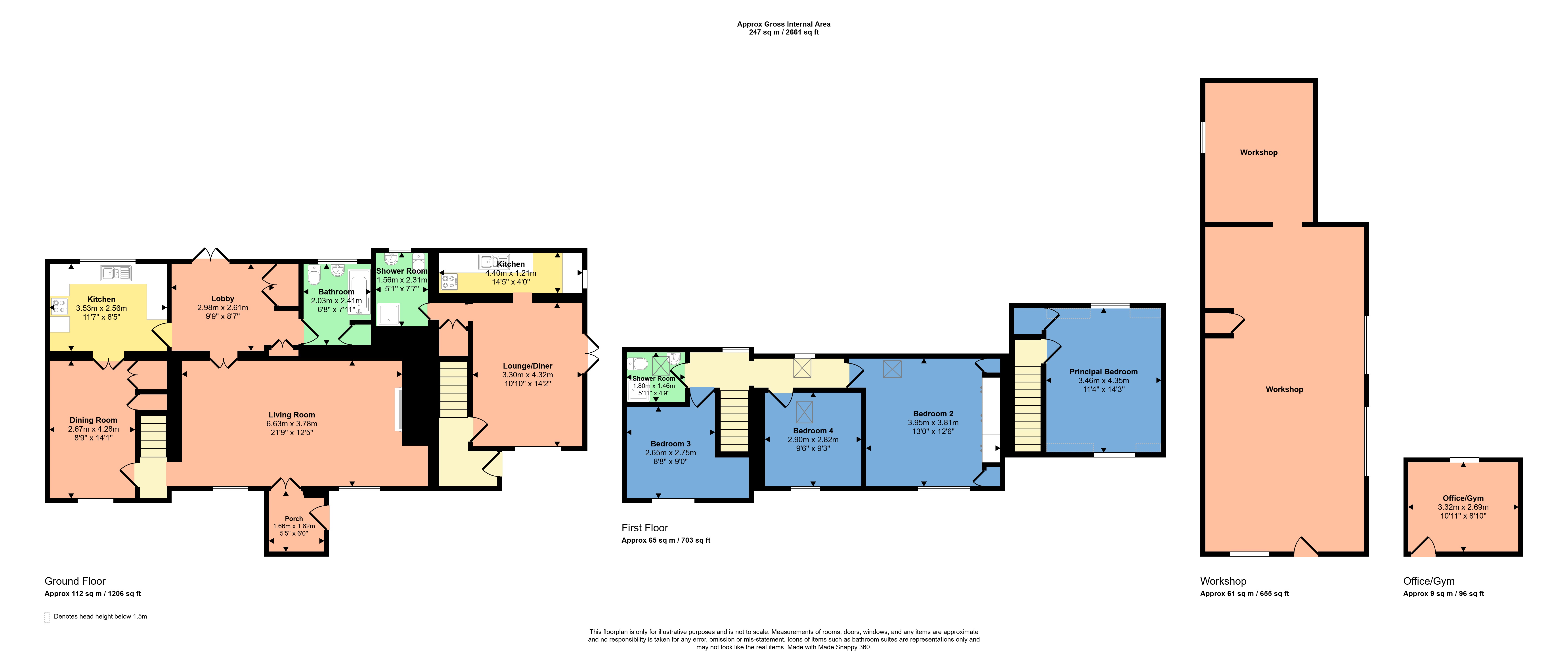 Little Dinnicombe,, Week Saint Mary, Cornwall floorplan