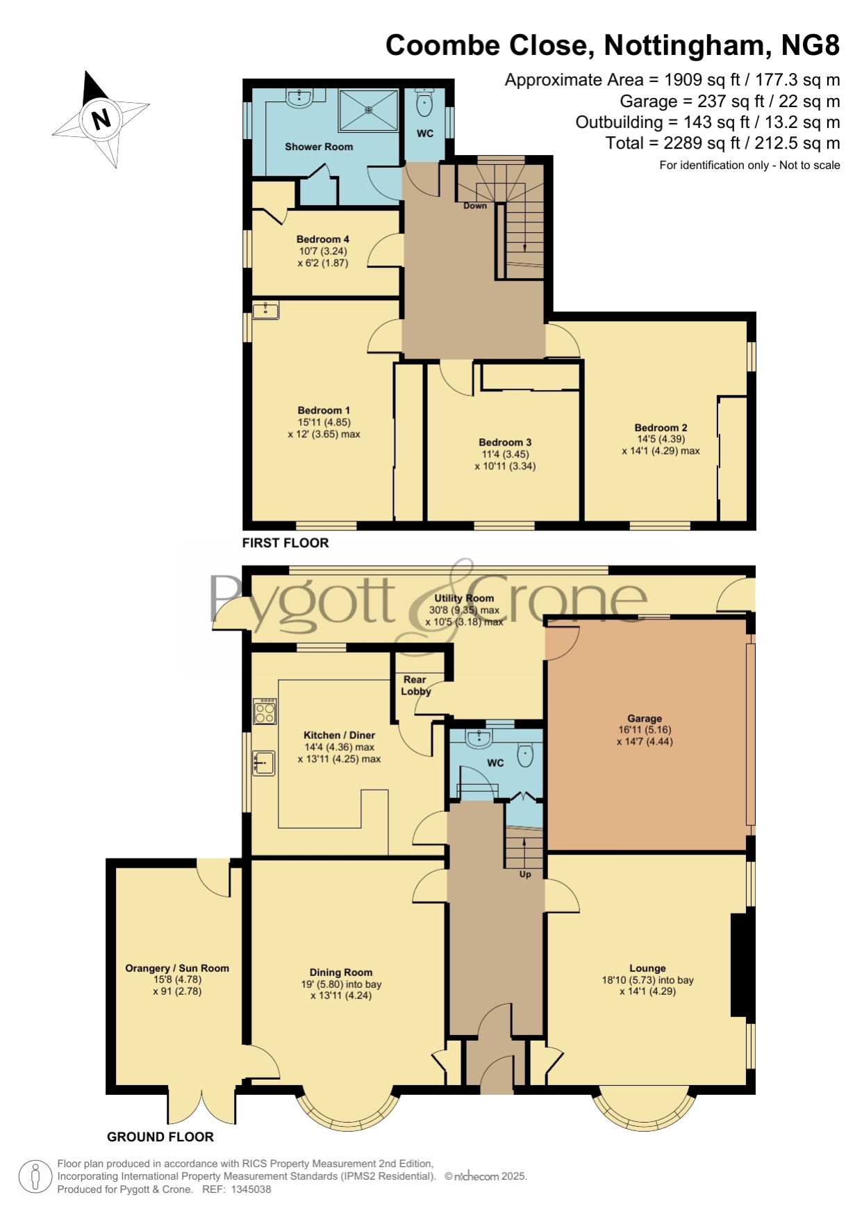 3, Coombe Close, Wollaton floorplan