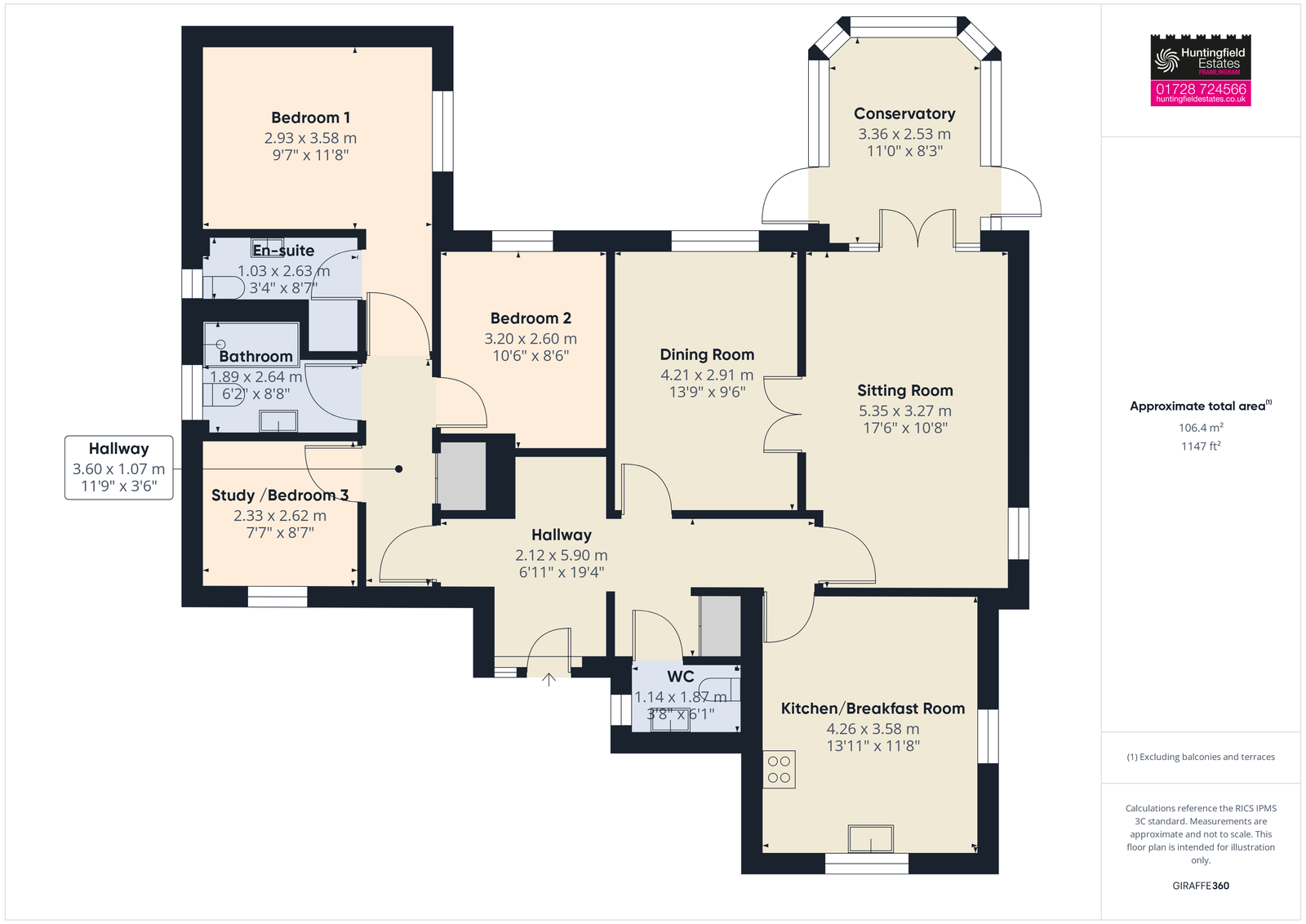 9, Andrew Burtts Close, Woodbridge floorplan
