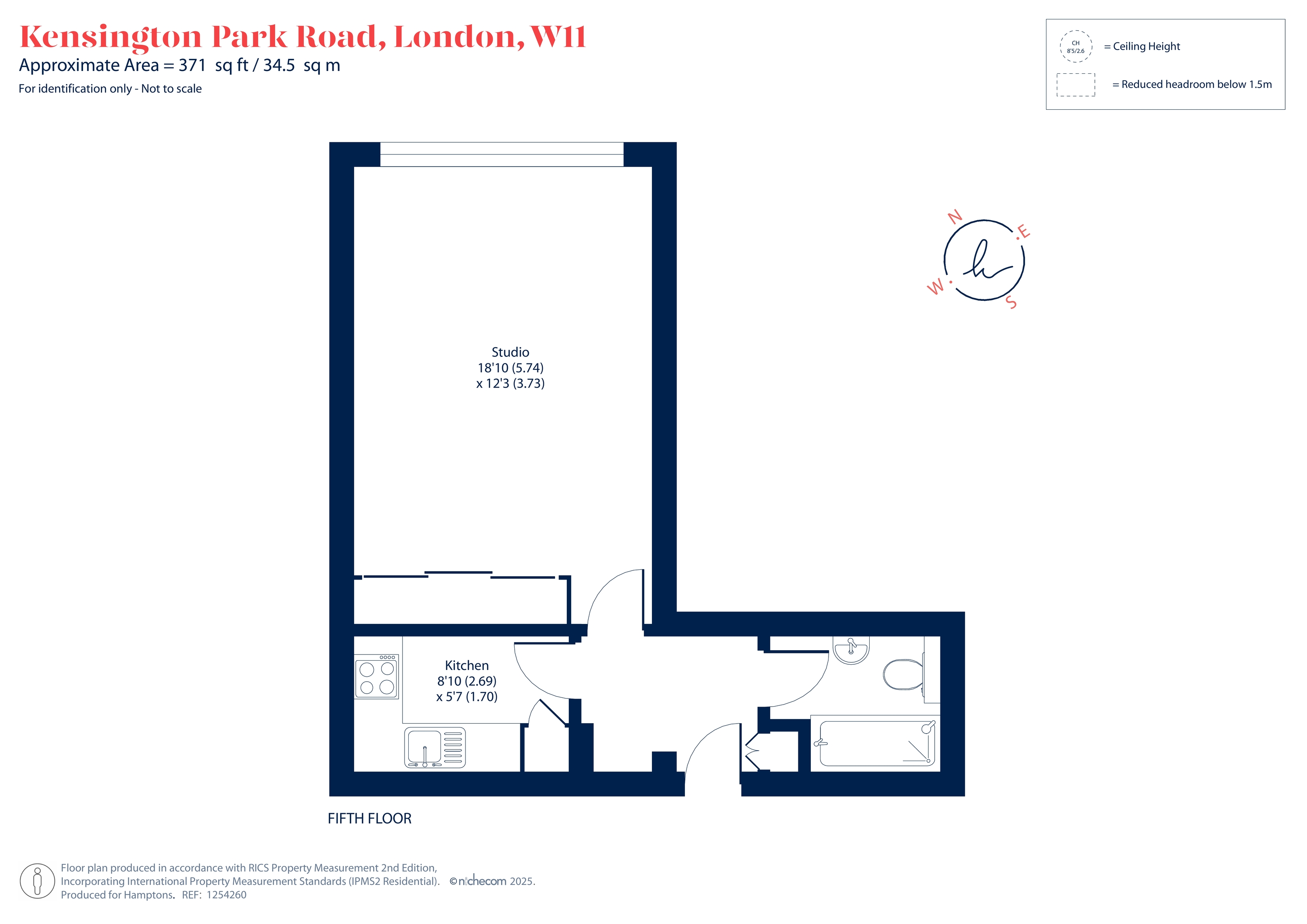Flat 38, Waterford House, Kensington Park Road, London floorplan