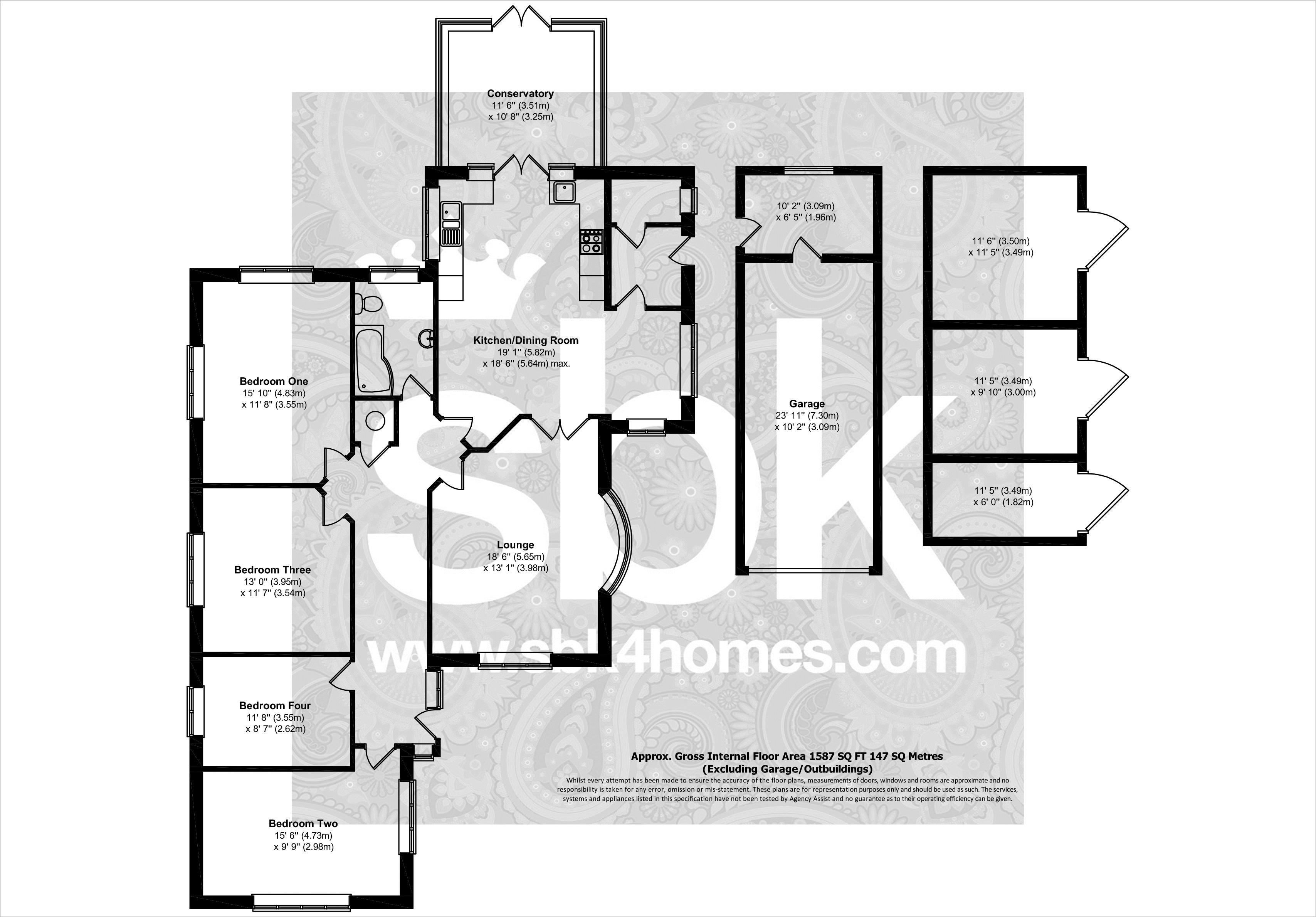 Swanwick Lane, Swanwick, Southampton SO31, 4 bedroom bungalow for sale