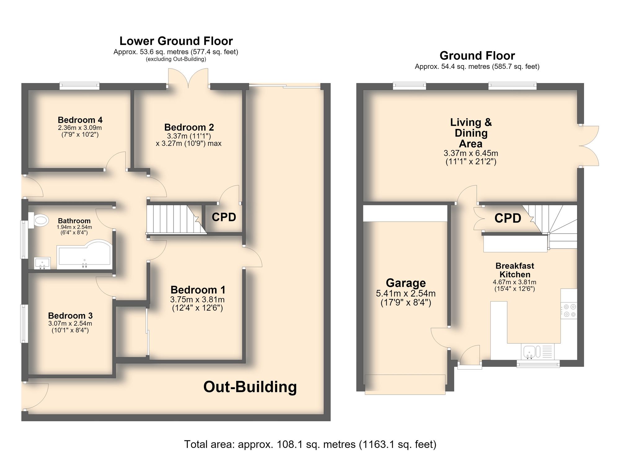 5 Heywood Villas, Chesterfield floorplan
