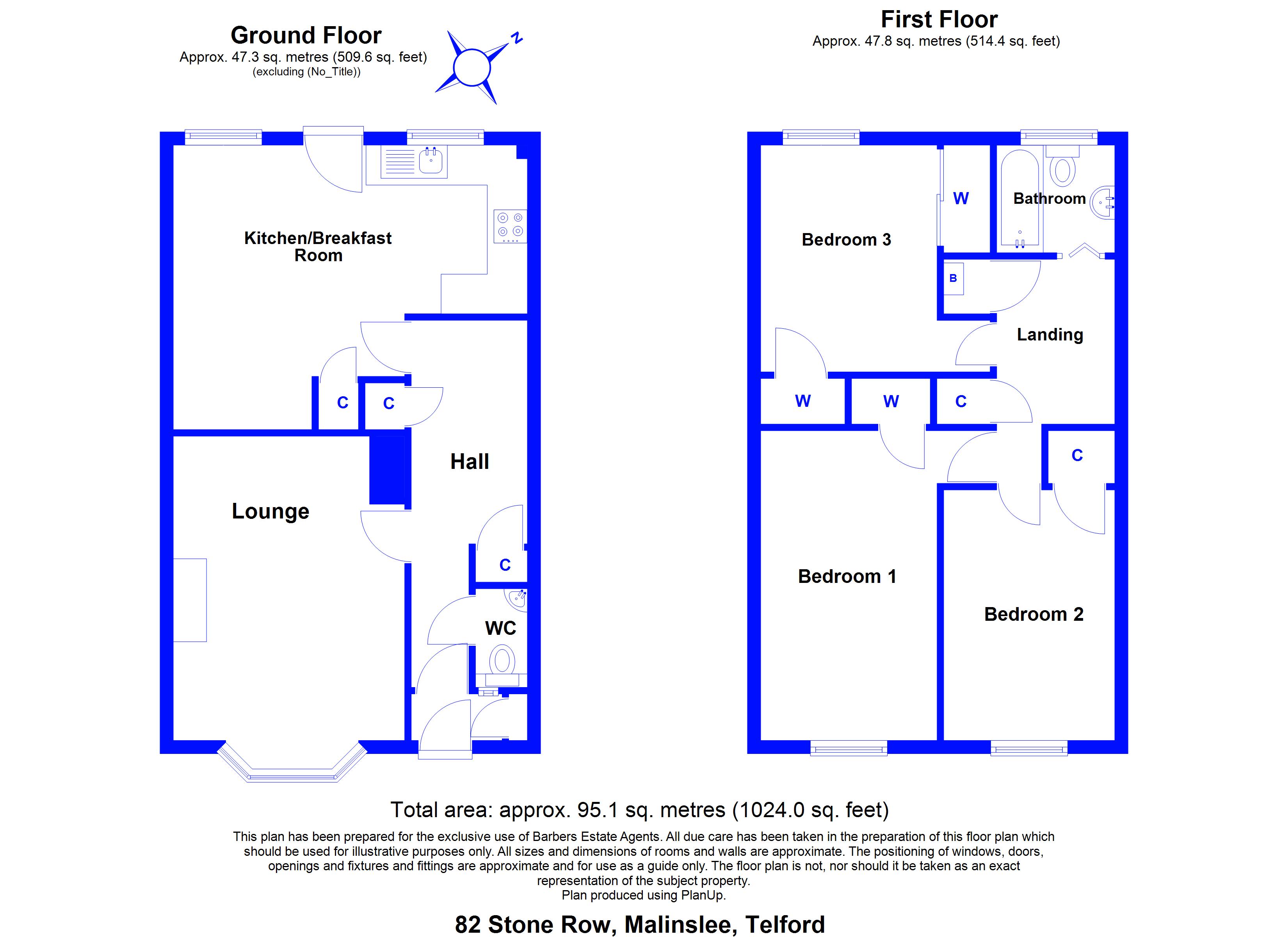 82, Stone Row, Telford floorplan