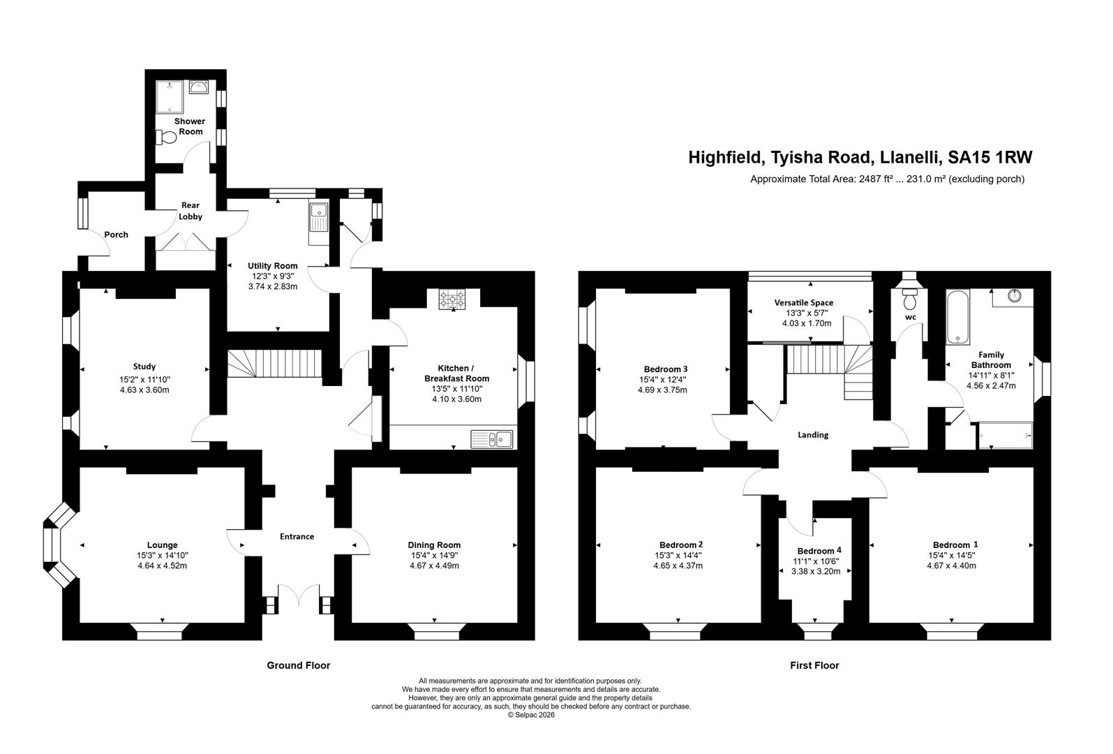 Highfield, Tyisha Road, Llanelli floorplan