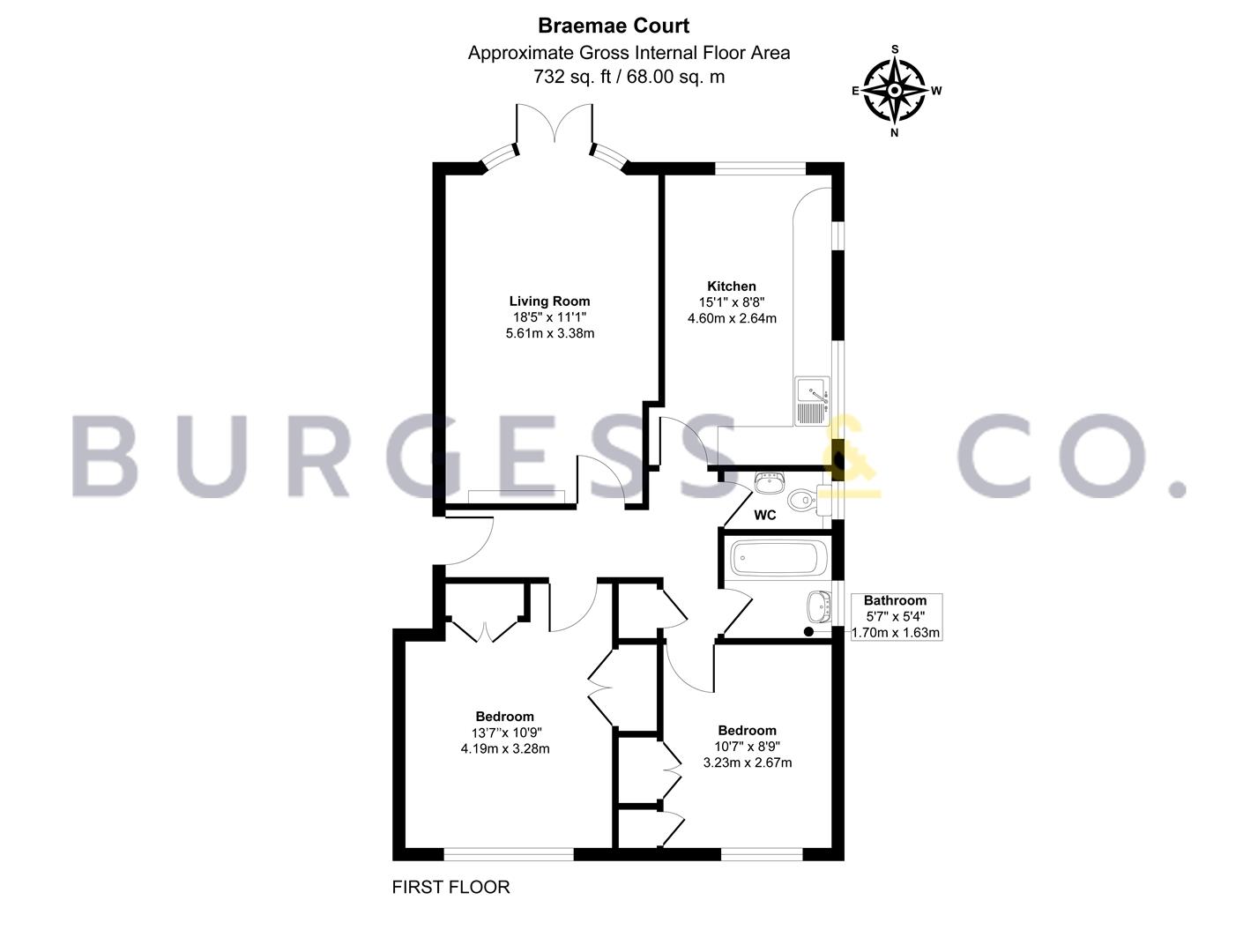 6 Braemar Court, Eridge Close, Bexhill-On-Sea floorplan