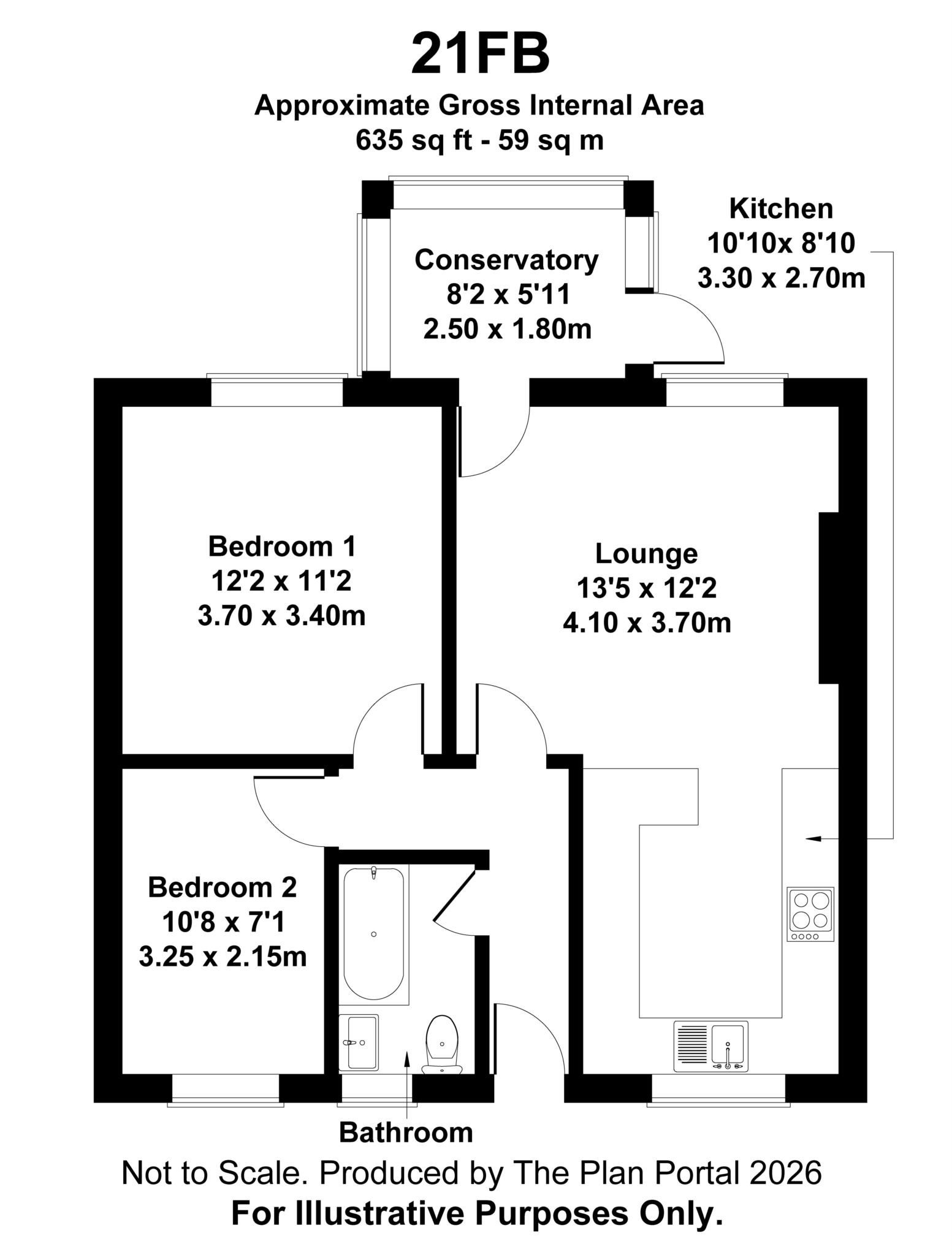 21, Fairfield Bungalows, Blandford Forum floorplan