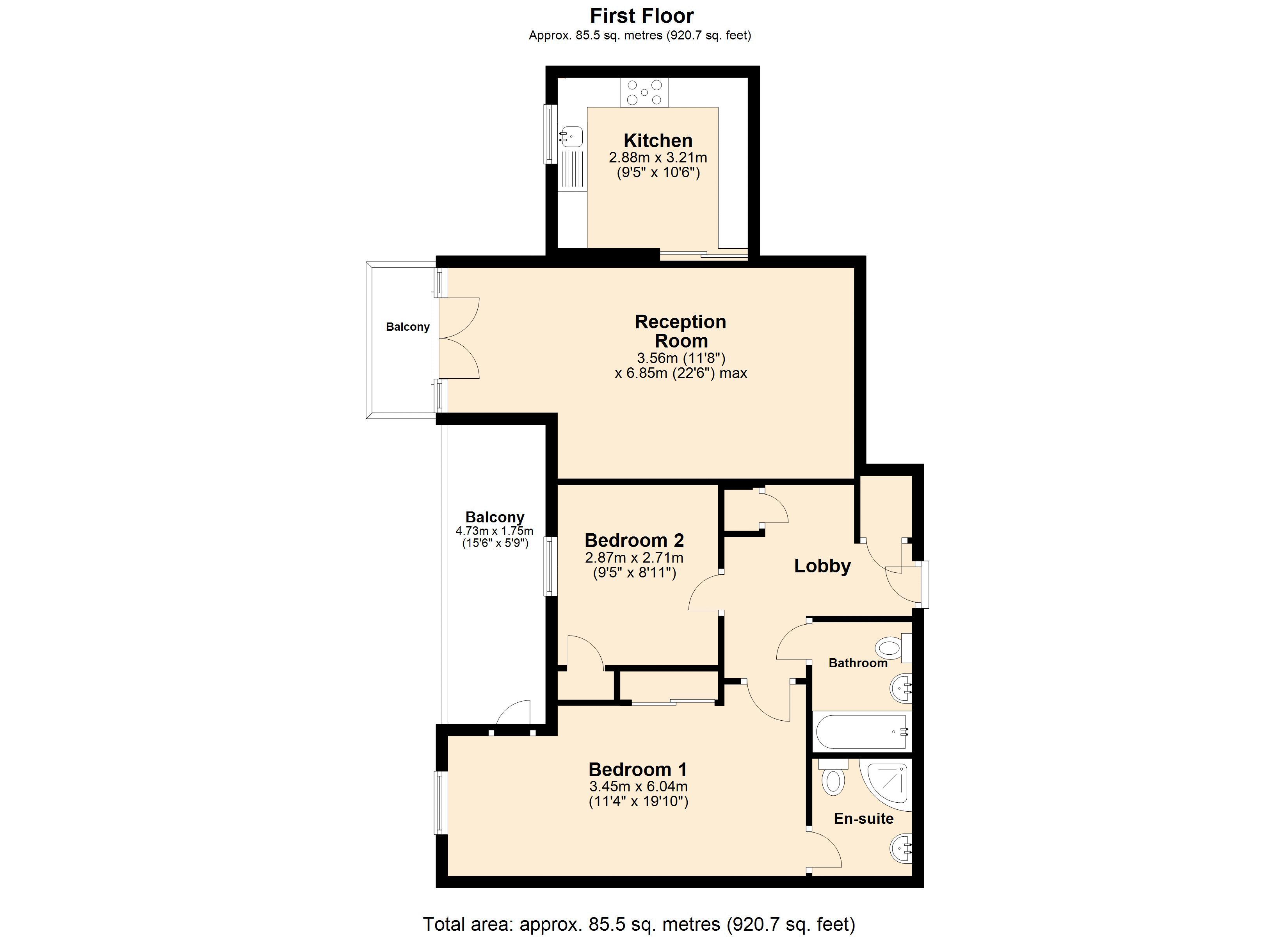 Marylake Court, 293 Whitchurch Lane, Edgware HA8, 2 bedroom flat for