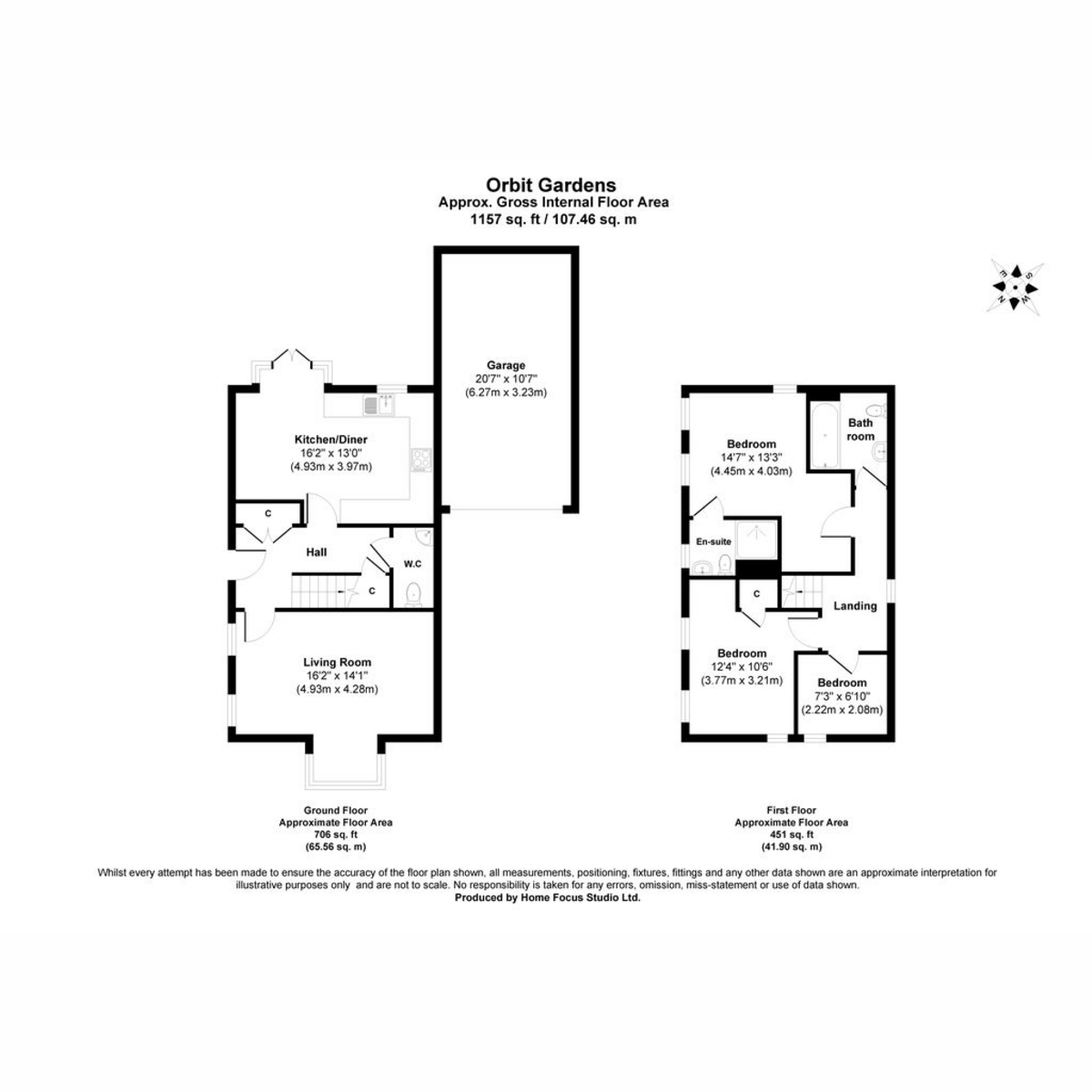11, Orbit Gardens, Selsey floorplan
