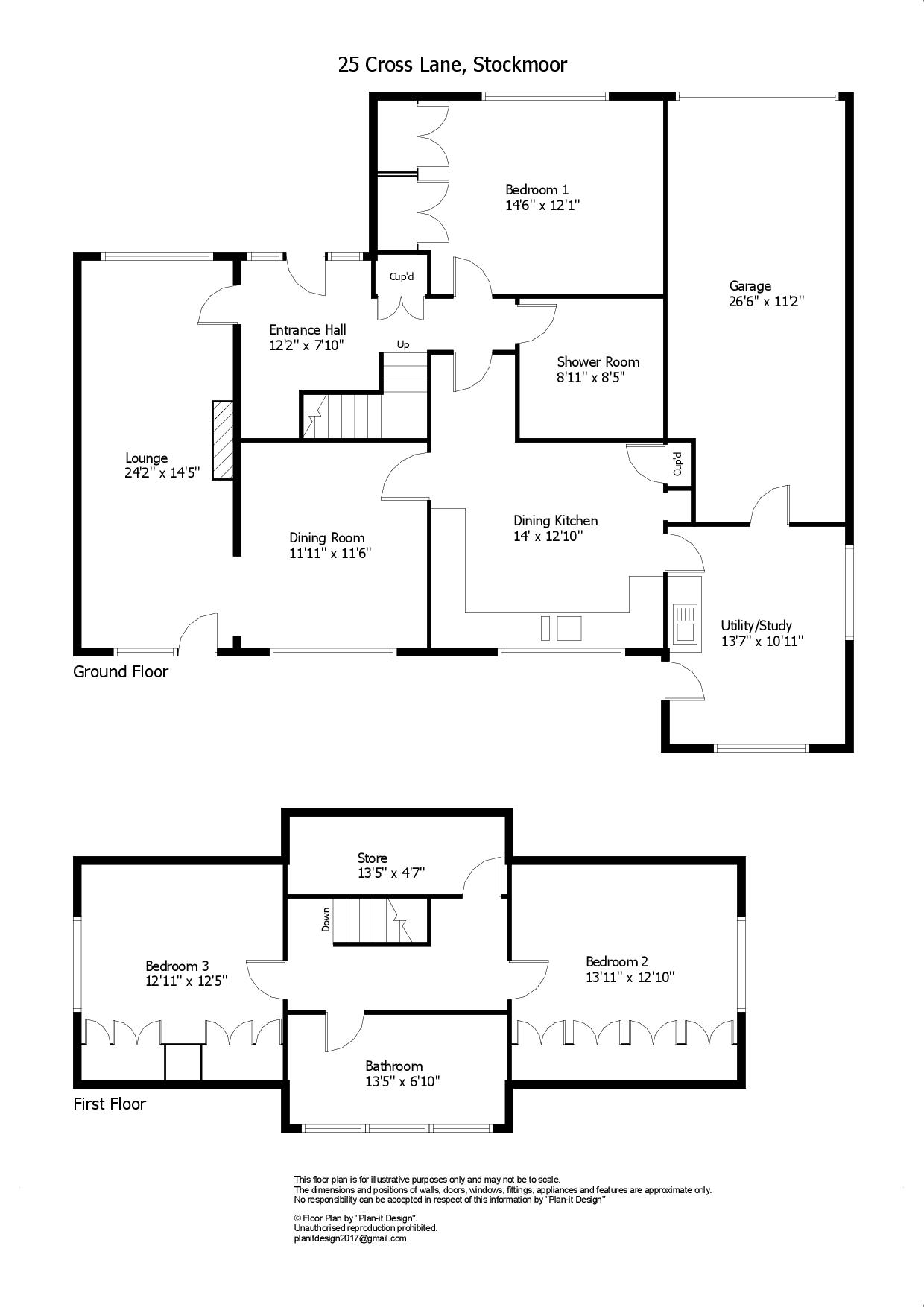 25, Cross Lane, Huddersfield floorplan