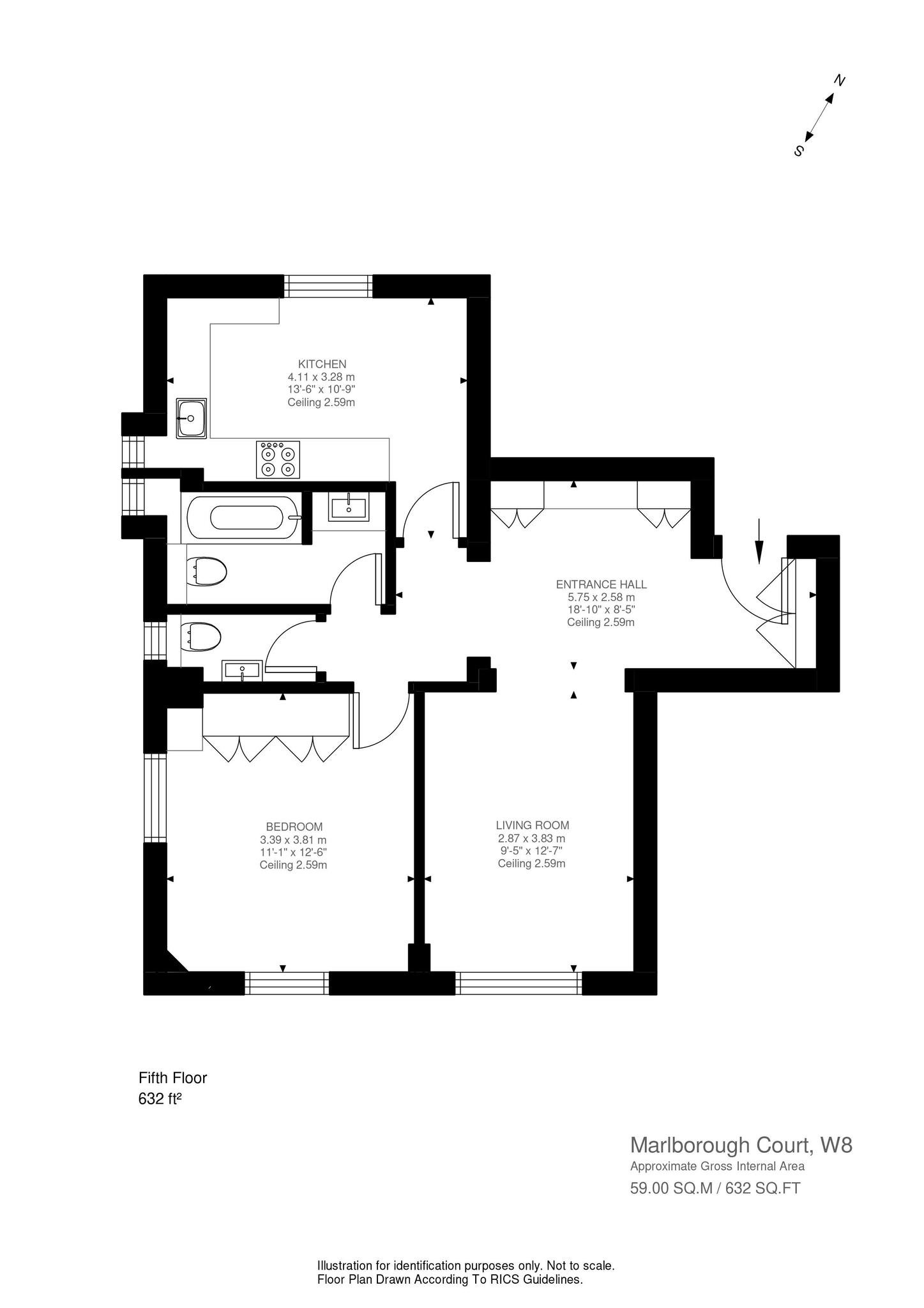 Pembroke Road, Kensington, London floorplan