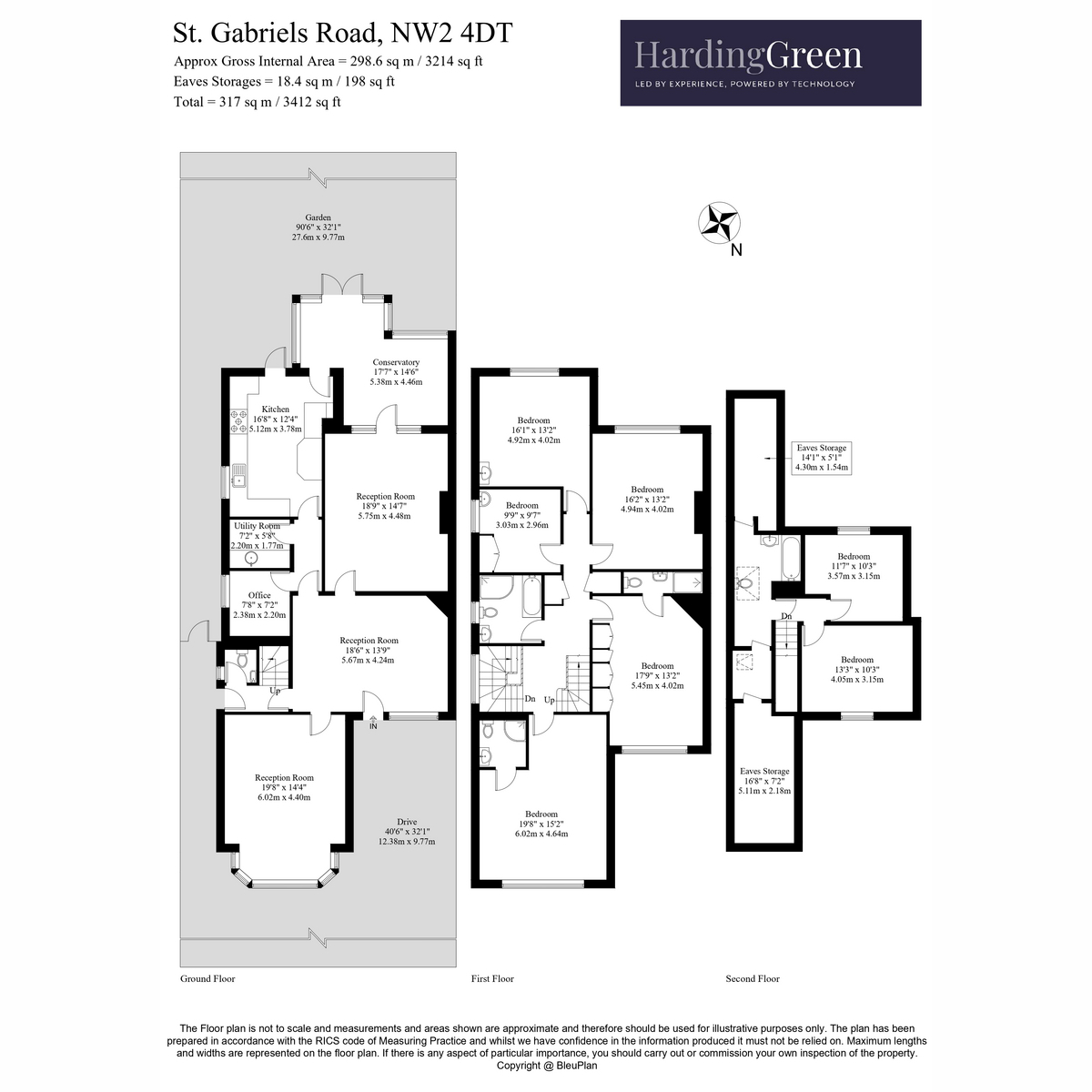 63, St Gabriels Road, London floorplan