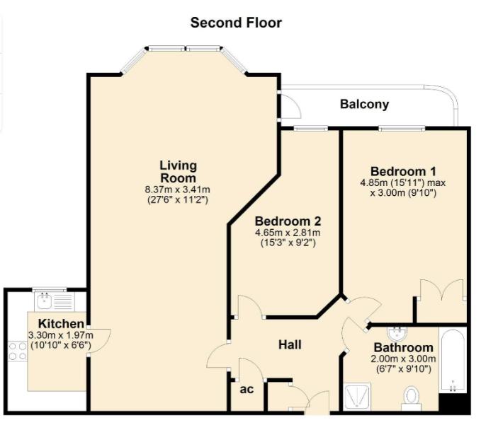 35 Pegasus Court, 58 Beach Road, Weston-Super-Mare floorplan