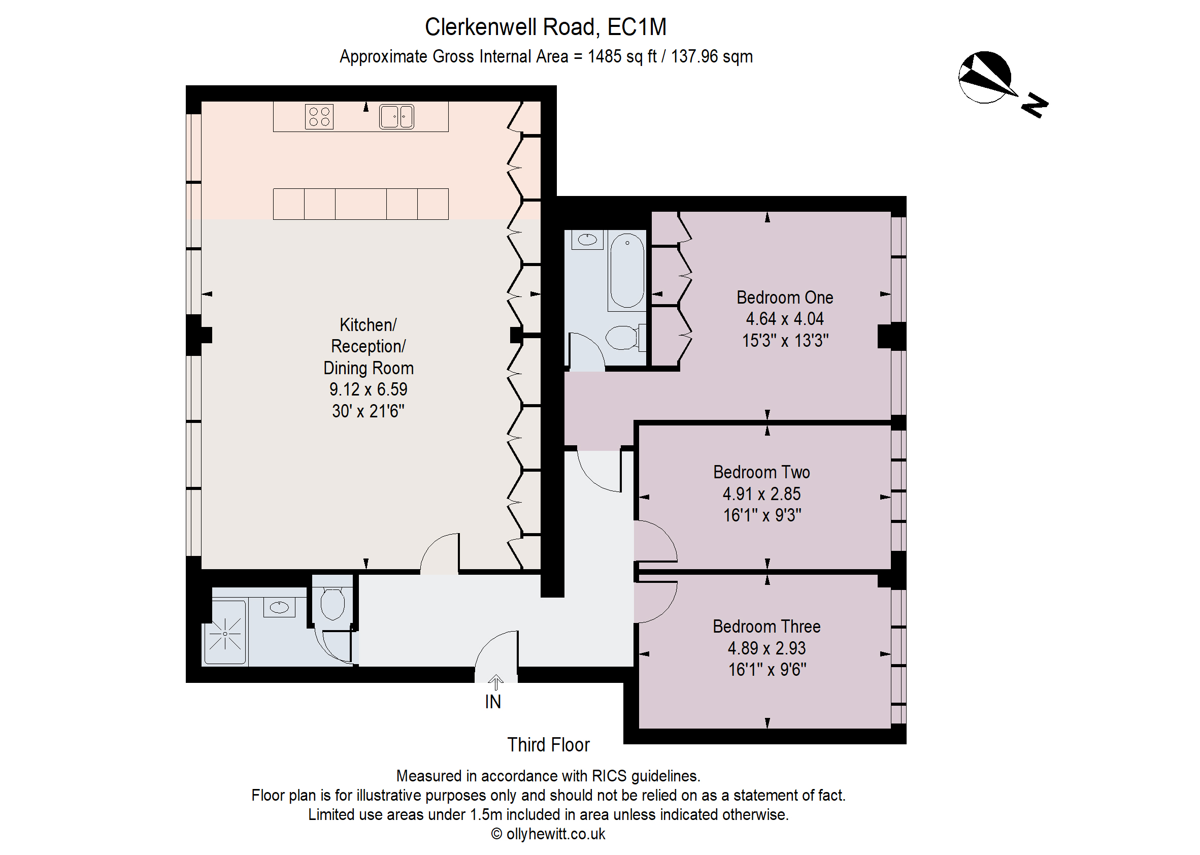 Flat 4, 18, Clerkenwell Road, London floorplan