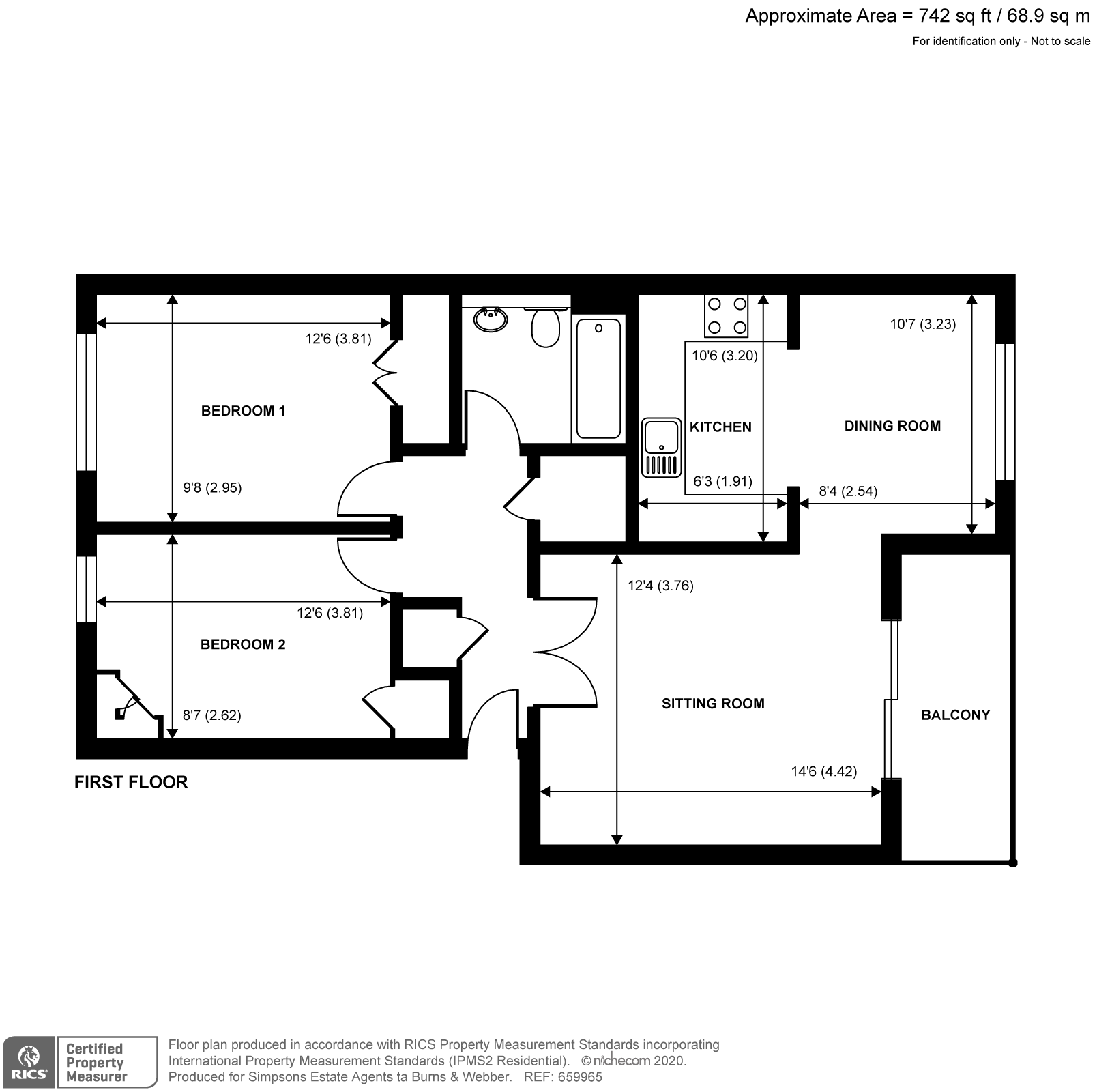 12, Romley Court, Farnham floorplan