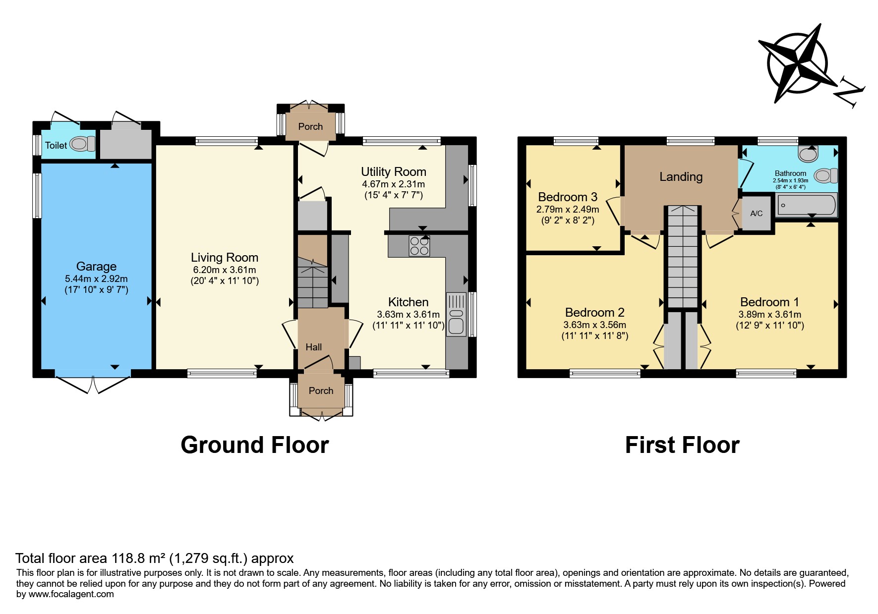 64, Hall Lane, West Winch floorplan