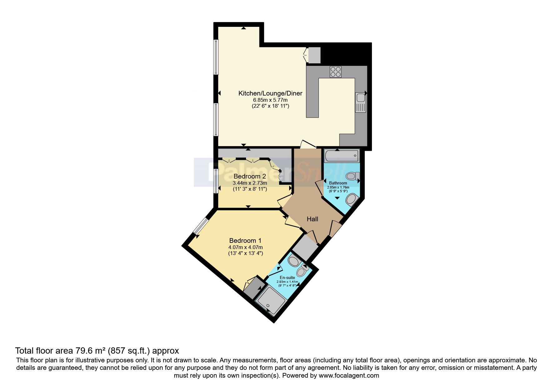 Flat 8, 124, Commercial Road, Dorset floorplan