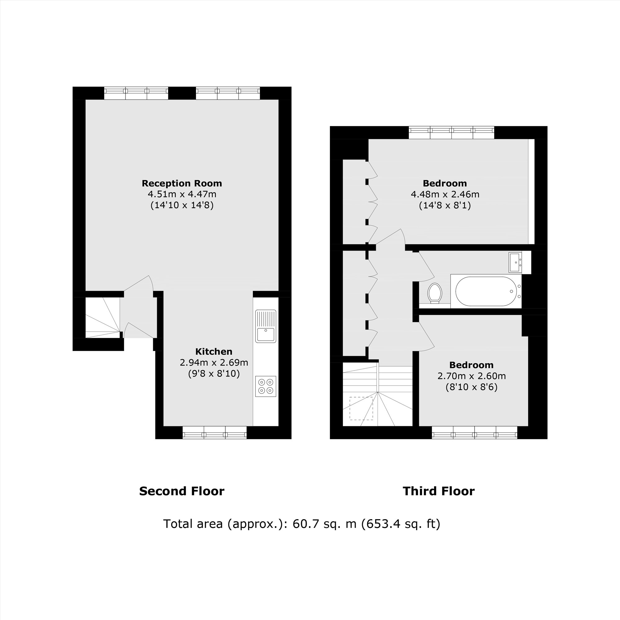 Flat 3, 284, Gray's Inn Road, London floorplan